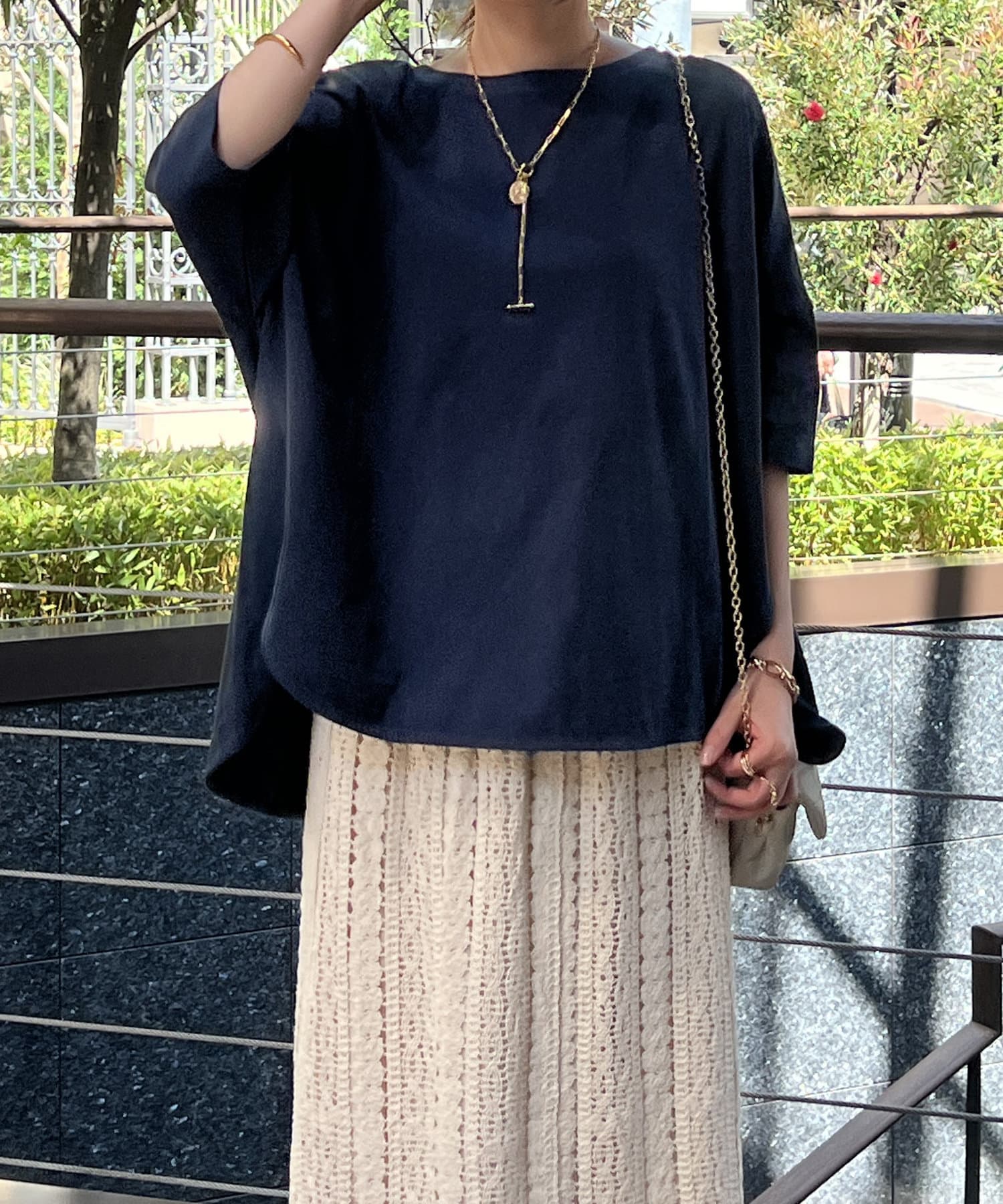 un dix cors(アンディコール) シルケット天竺ドルマンプルオーバー