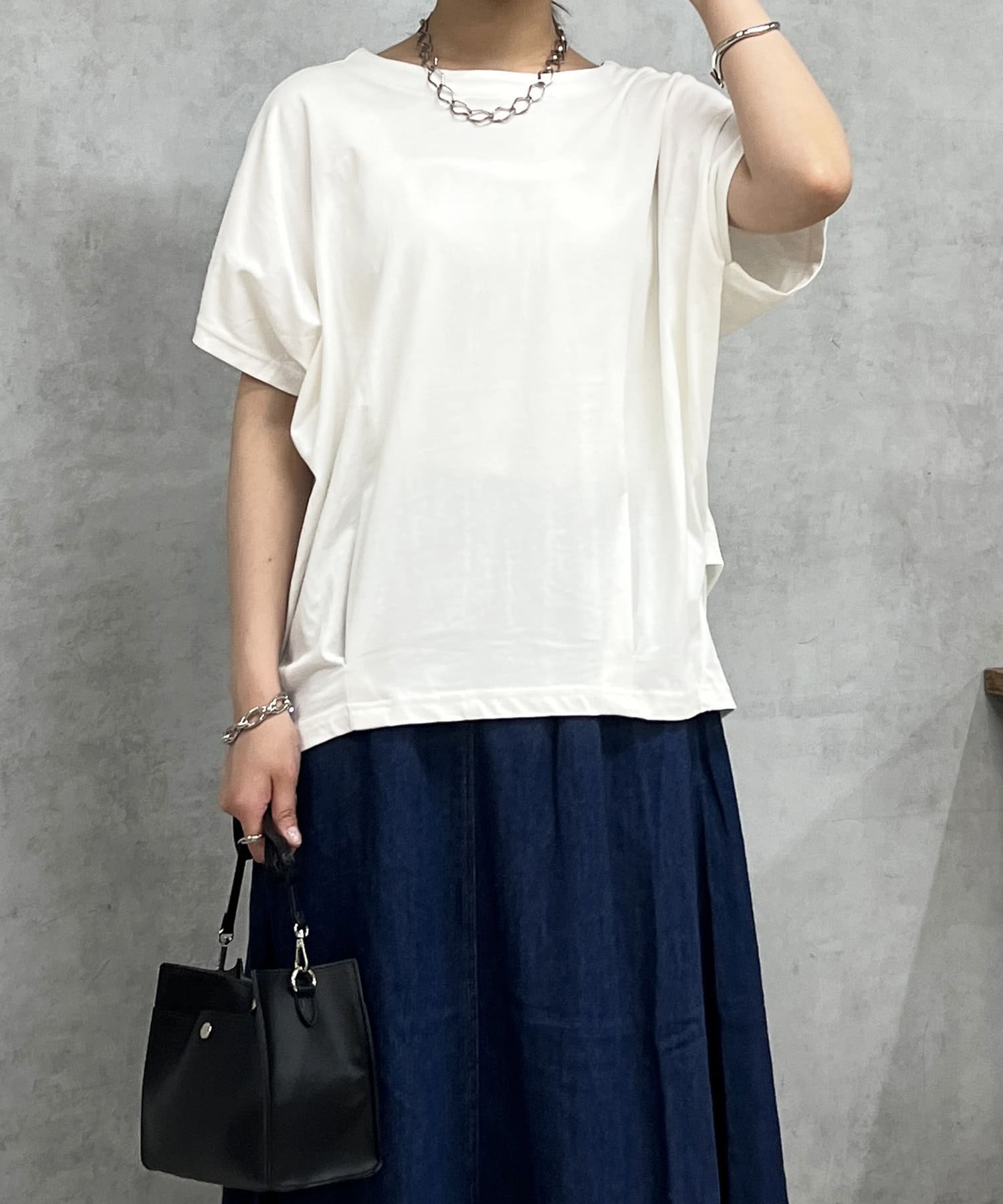 un dix cors(アンディコール) 接触冷感裾タックプルオーバー