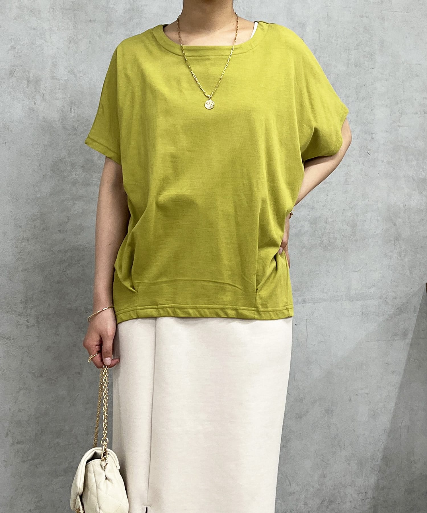 un dix cors(アンディコール) 接触冷感裾タックプルオーバー