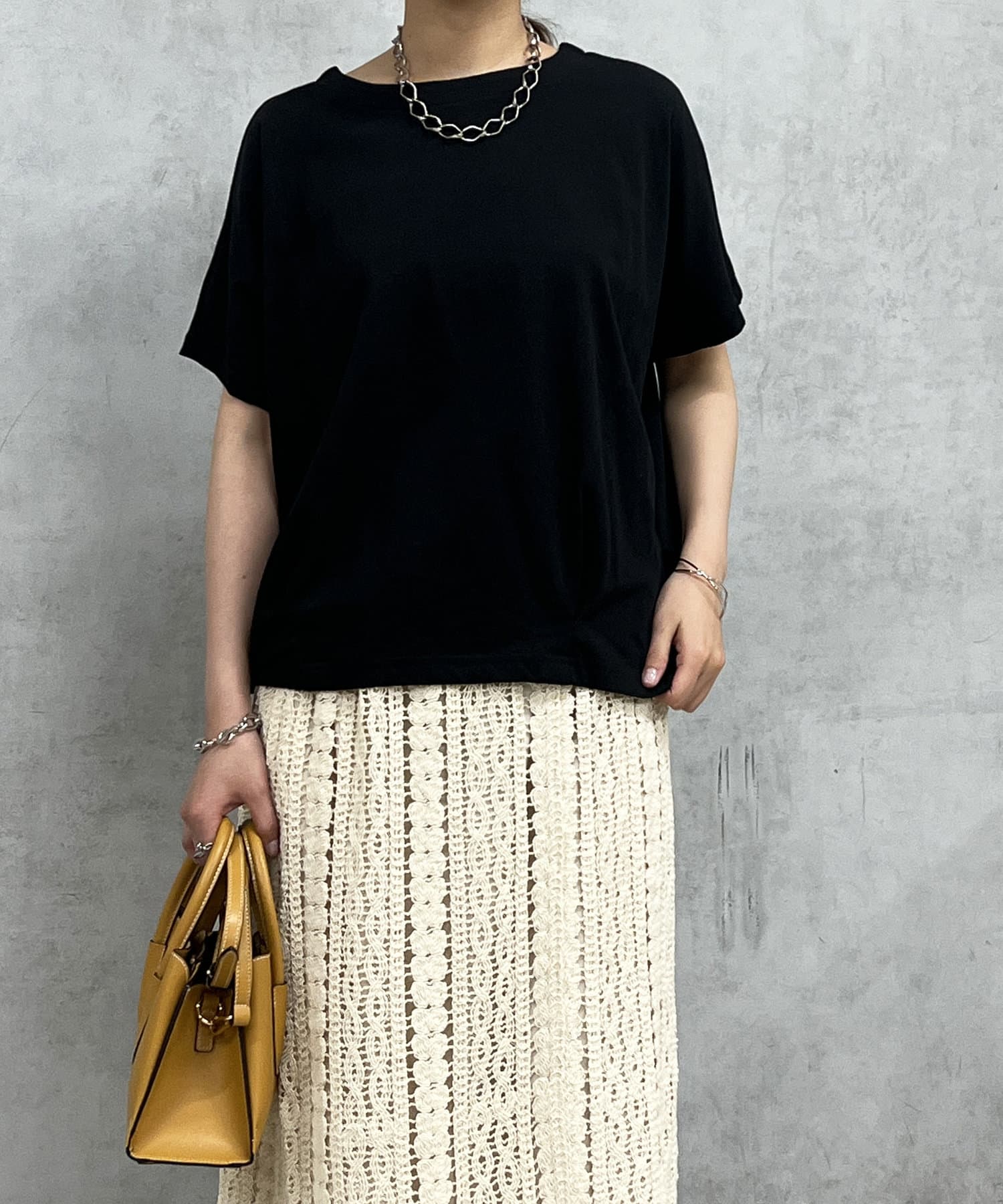 un dix cors(アンディコール) 接触冷感裾タックプルオーバー