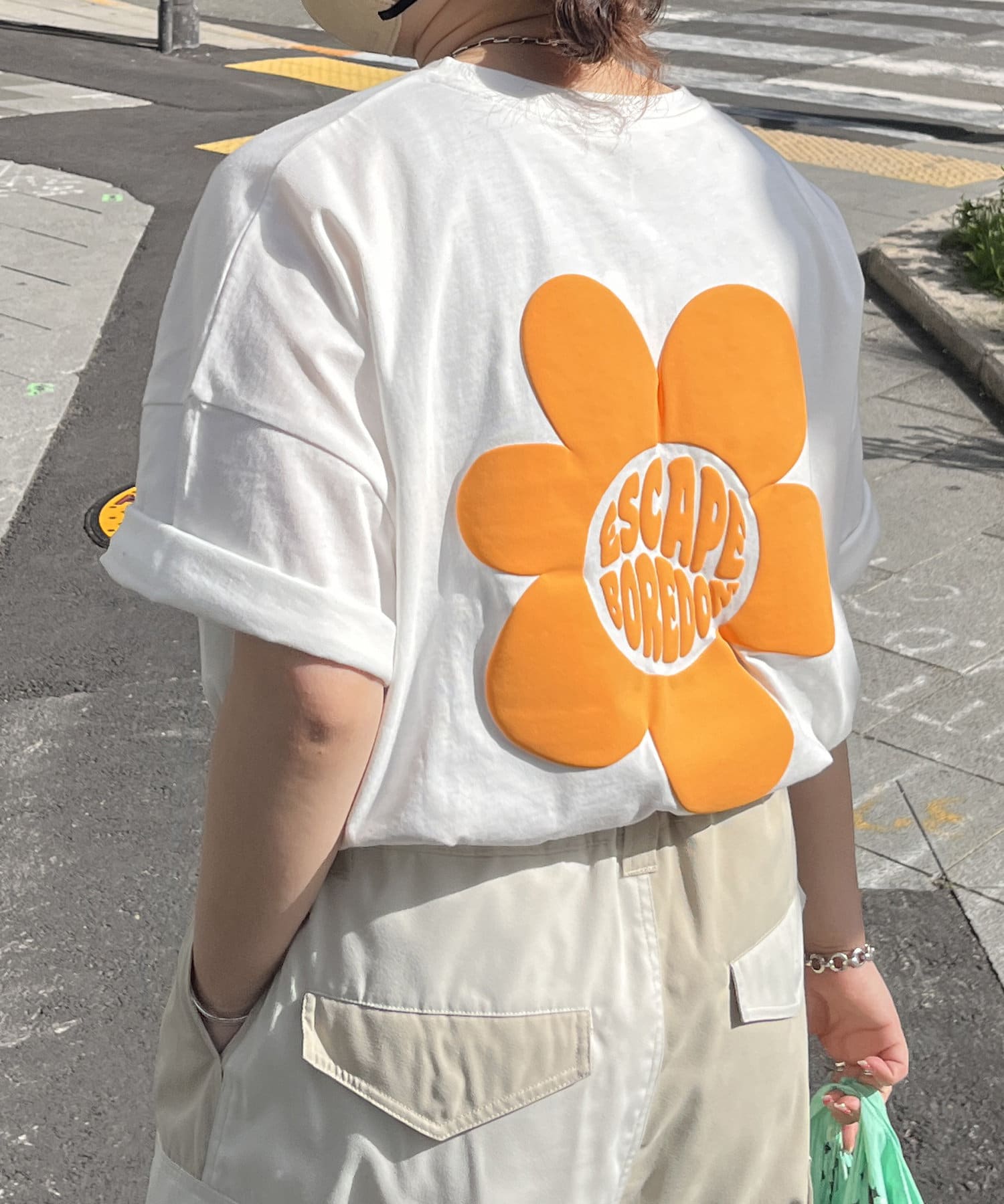立体ぷくぷく花ロゴTシャツ | CPCM(シーピーシーエム)レディース | PAL