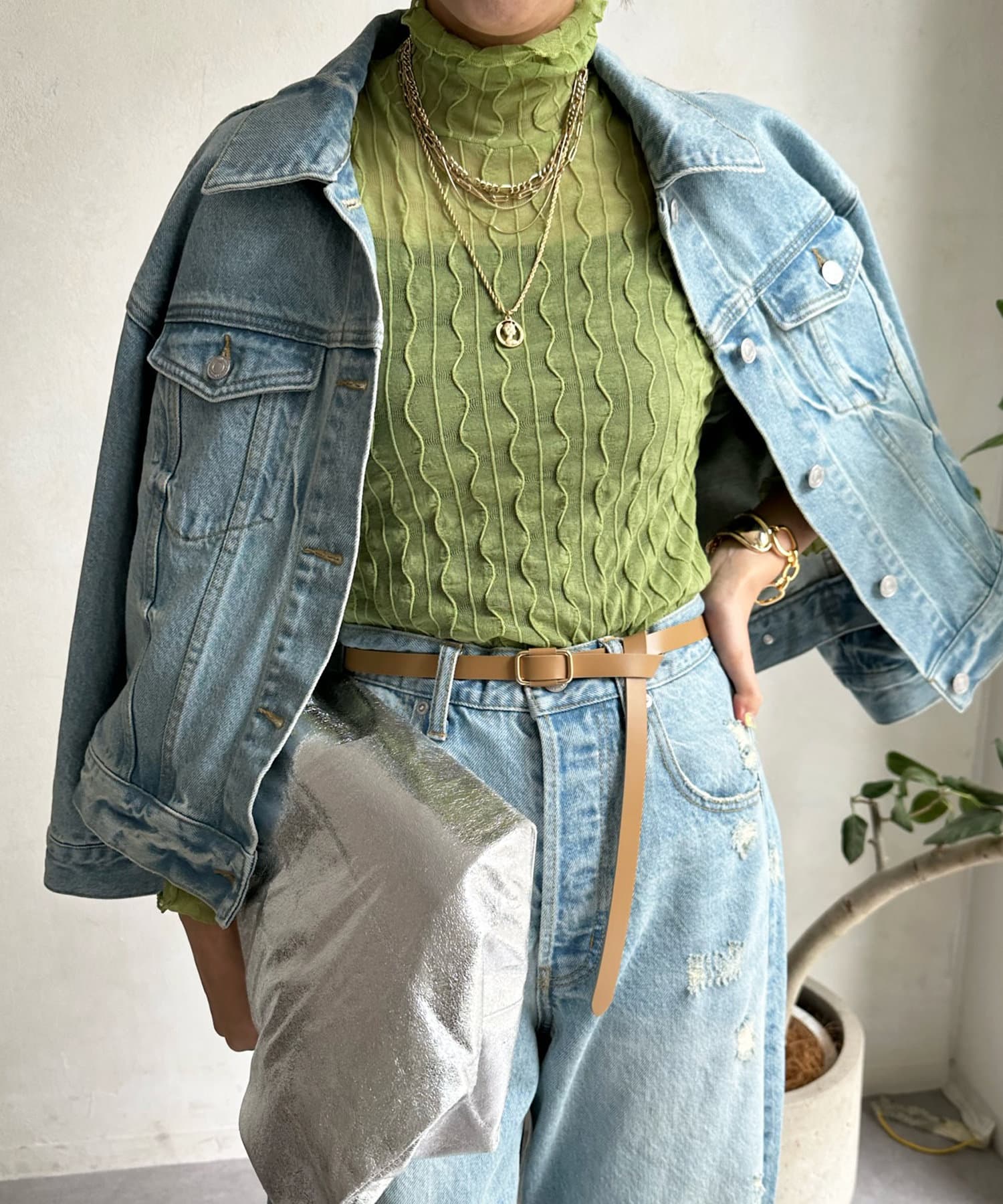 DOUDOU(ドゥドゥ) ウェーブ柄シアータートル
