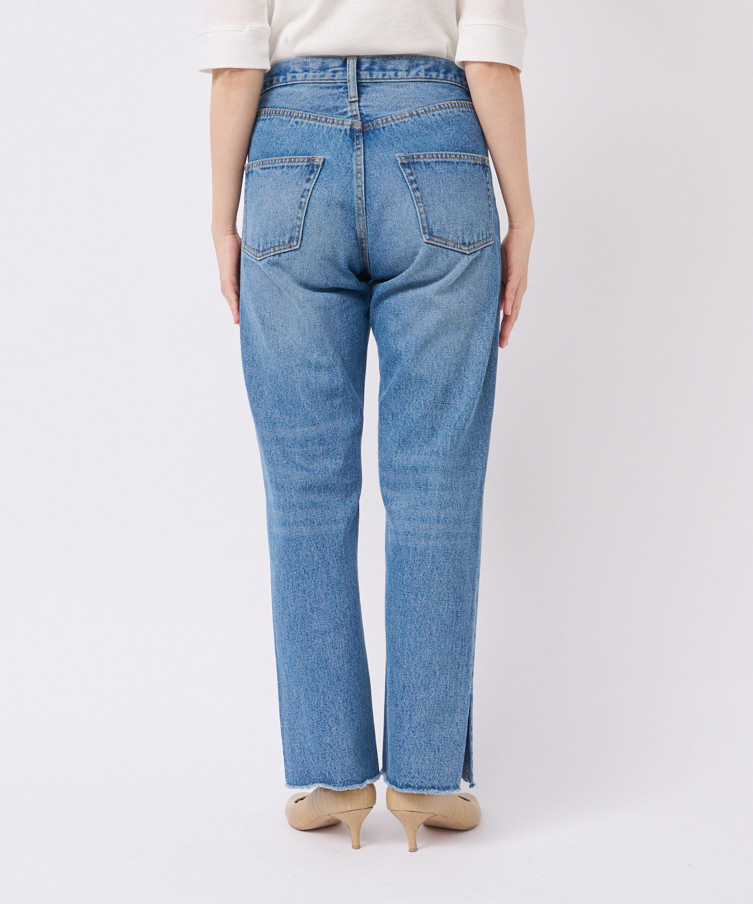 日本限定 あちゃmomoリヴドロワ MONN スリットデニム DENIM slit