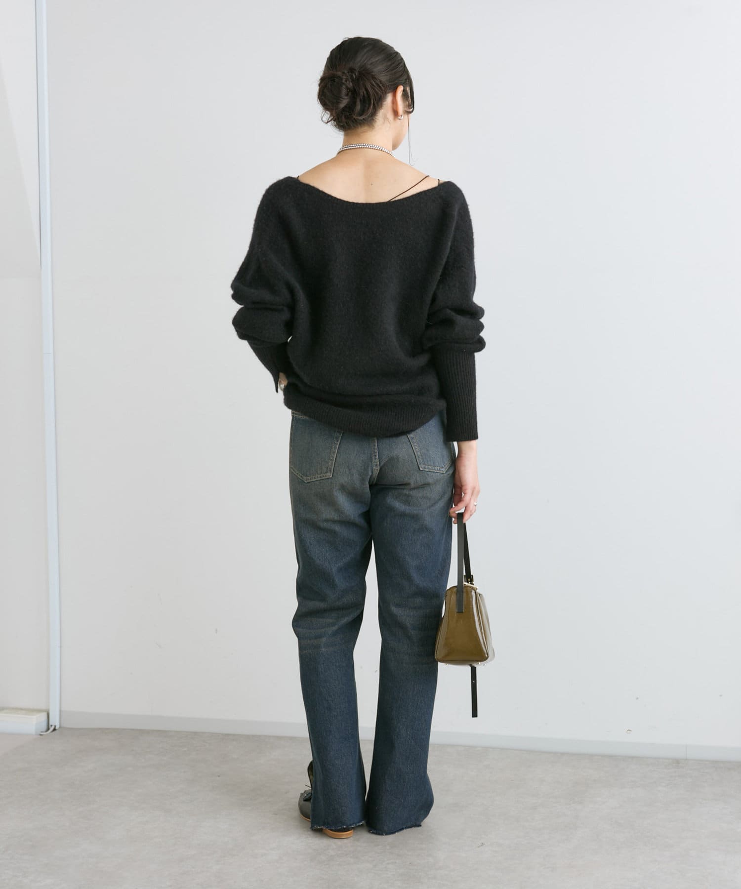 予約【全骨格美脚見え！】slit DENIM | RIVE DROITE(リヴドロワ 