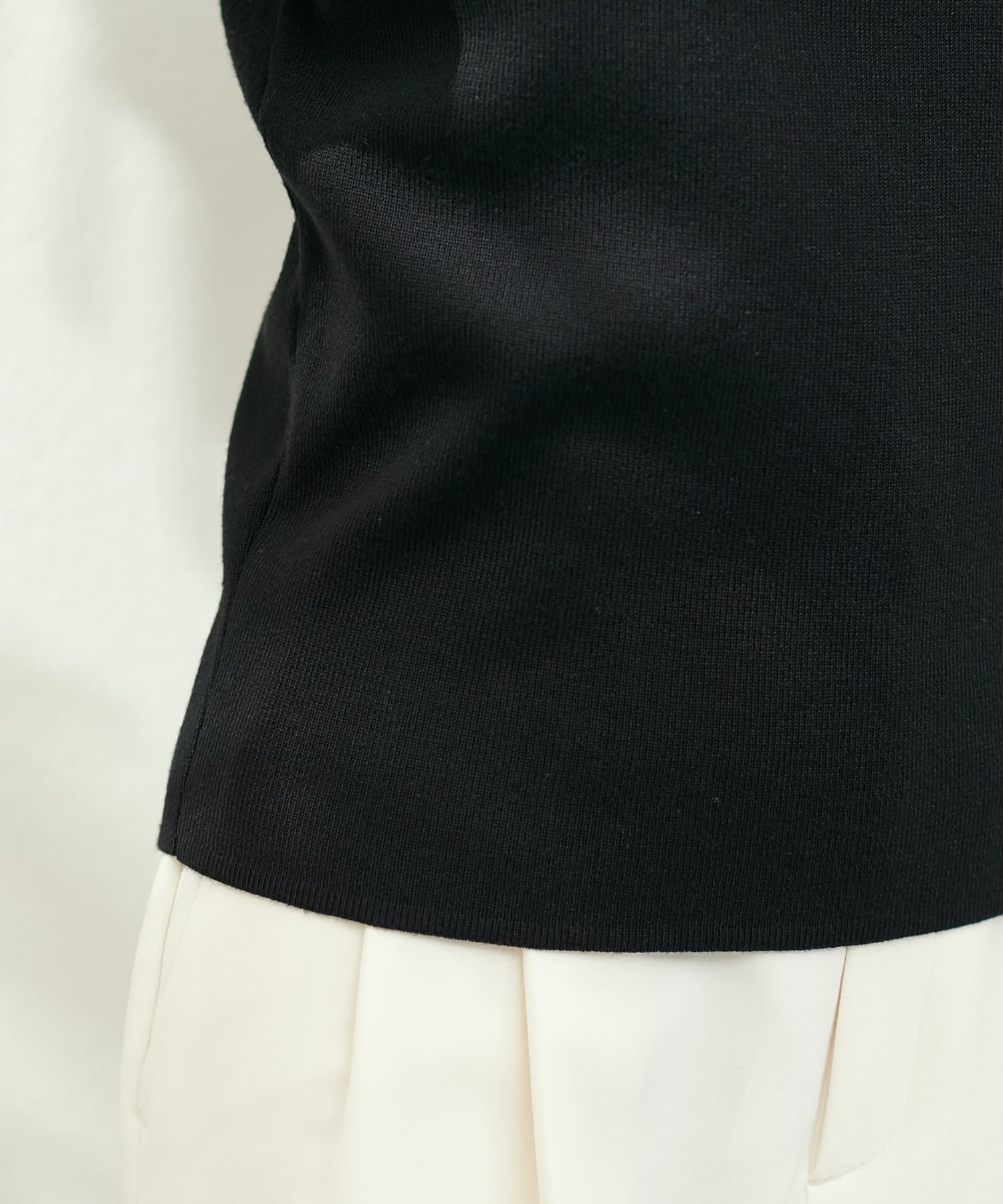 natural couture(ナチュラルクチュール) フリル袖プチハイニット