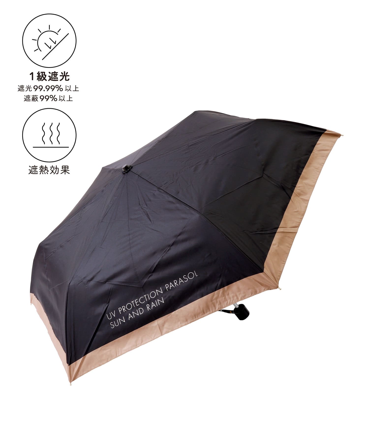 3COINS(スリーコインズ) 晴雨兼用折傘ロゴバイカラー