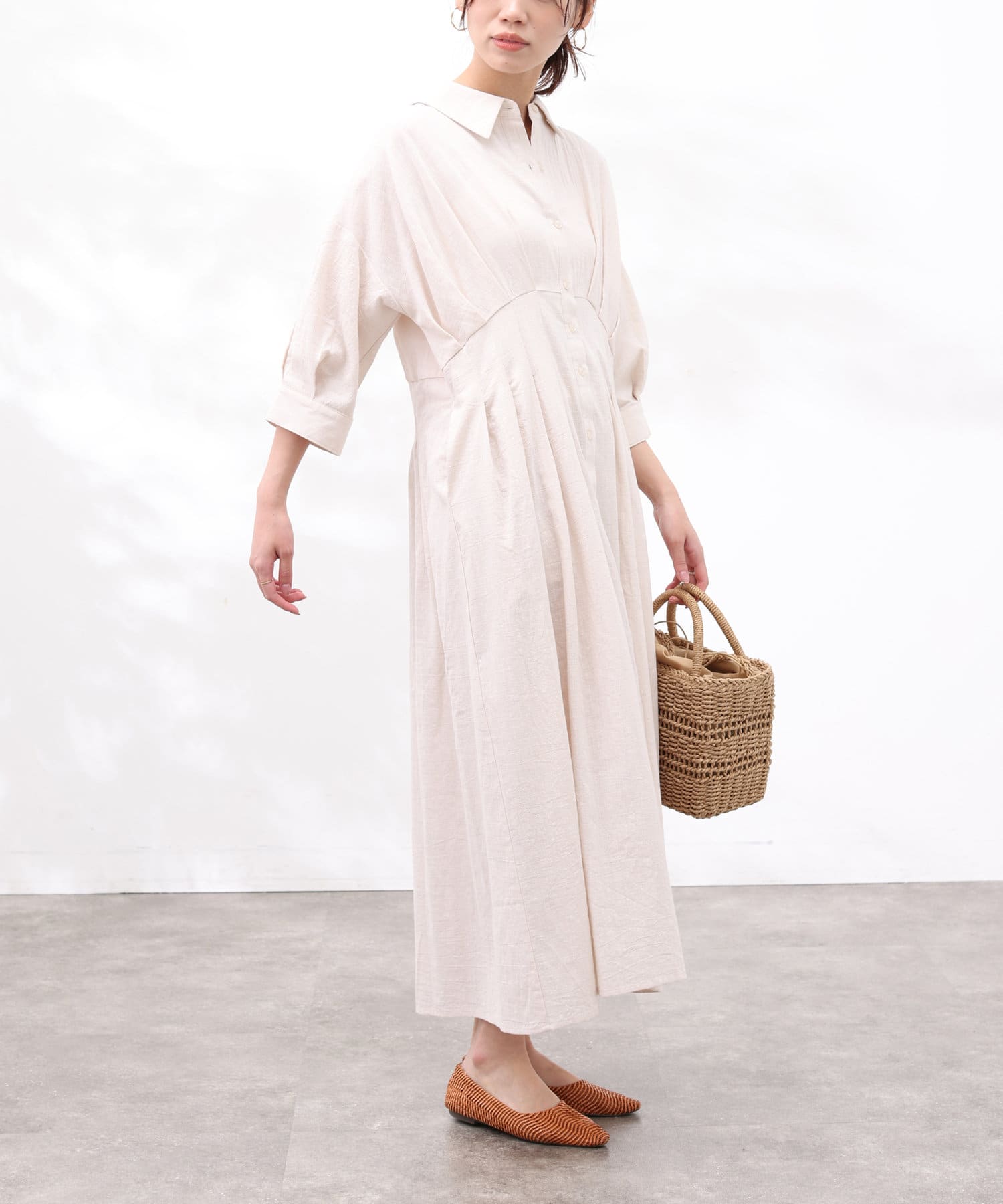 ウエストタックシャツワンピース | Chez toi(シェトワ