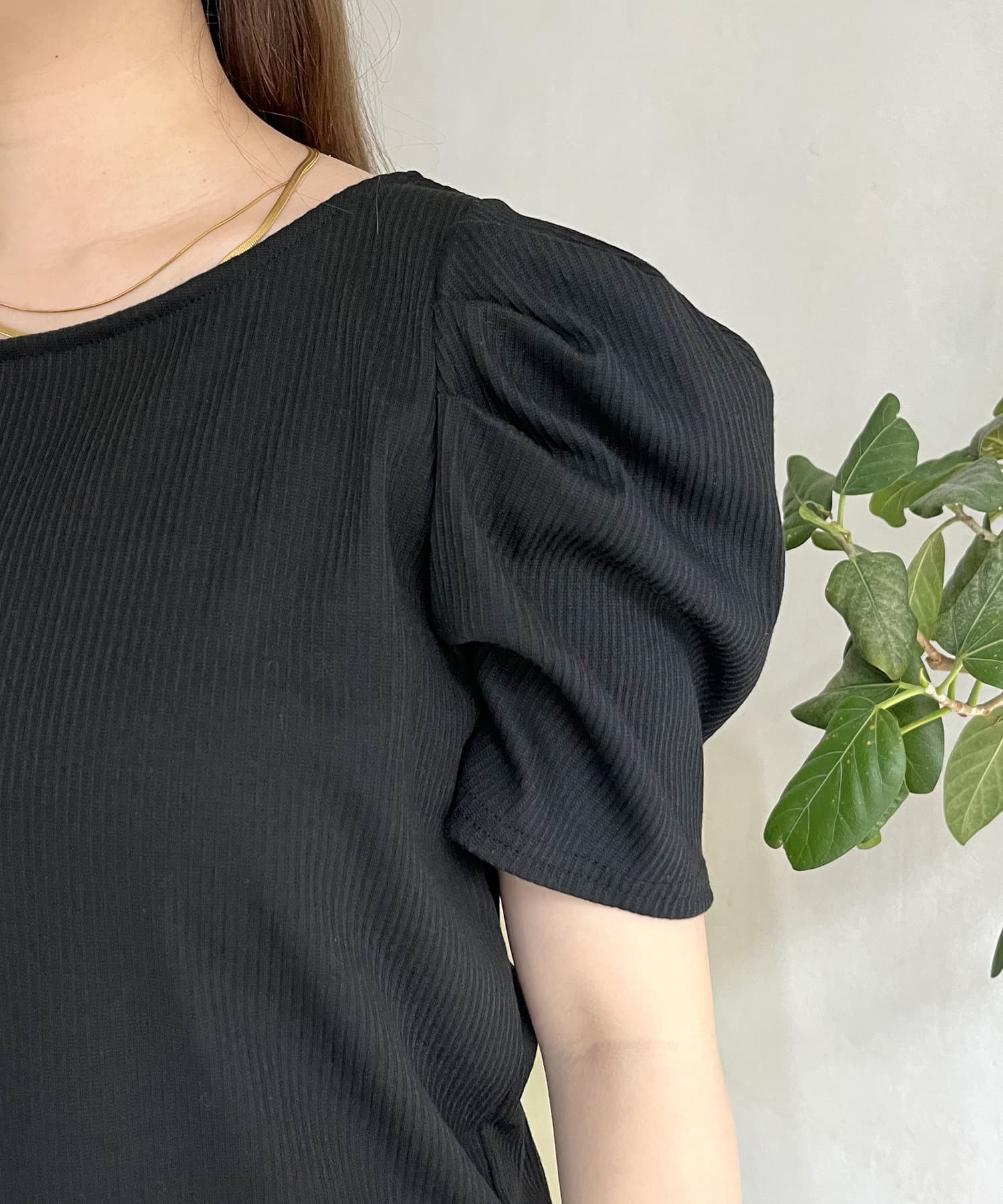 prose verse(プロズヴェール) バックリボンパワショルリブトップス