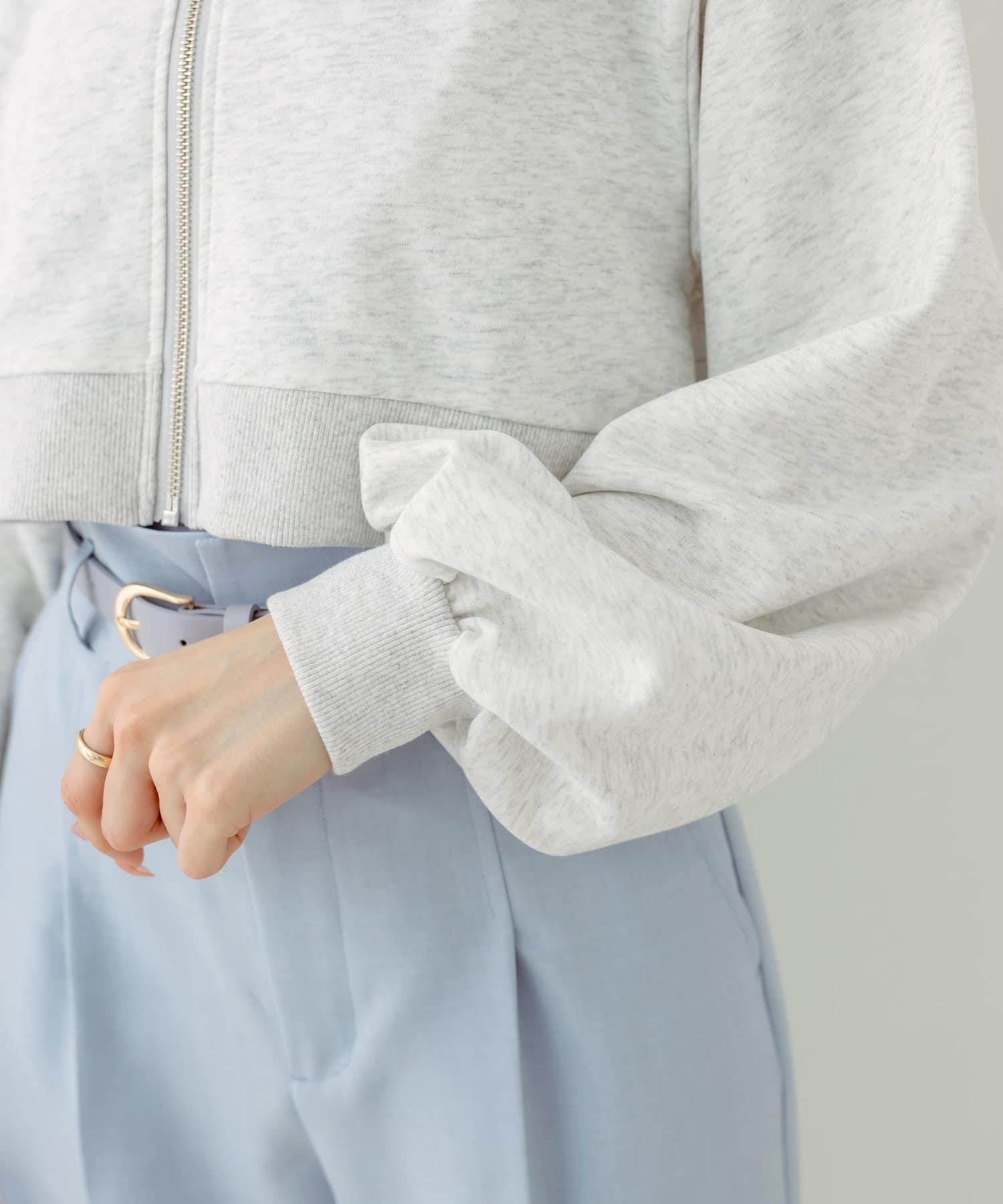 OLIVE des OLIVE(オリーブ デ オリーブ) セーラーカラージップアップスウェット