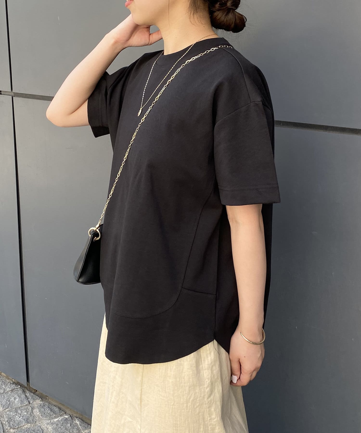 裾切替半袖カットソー | COLLAGE GALLARDAGALANTE(コラージュ ガリャル