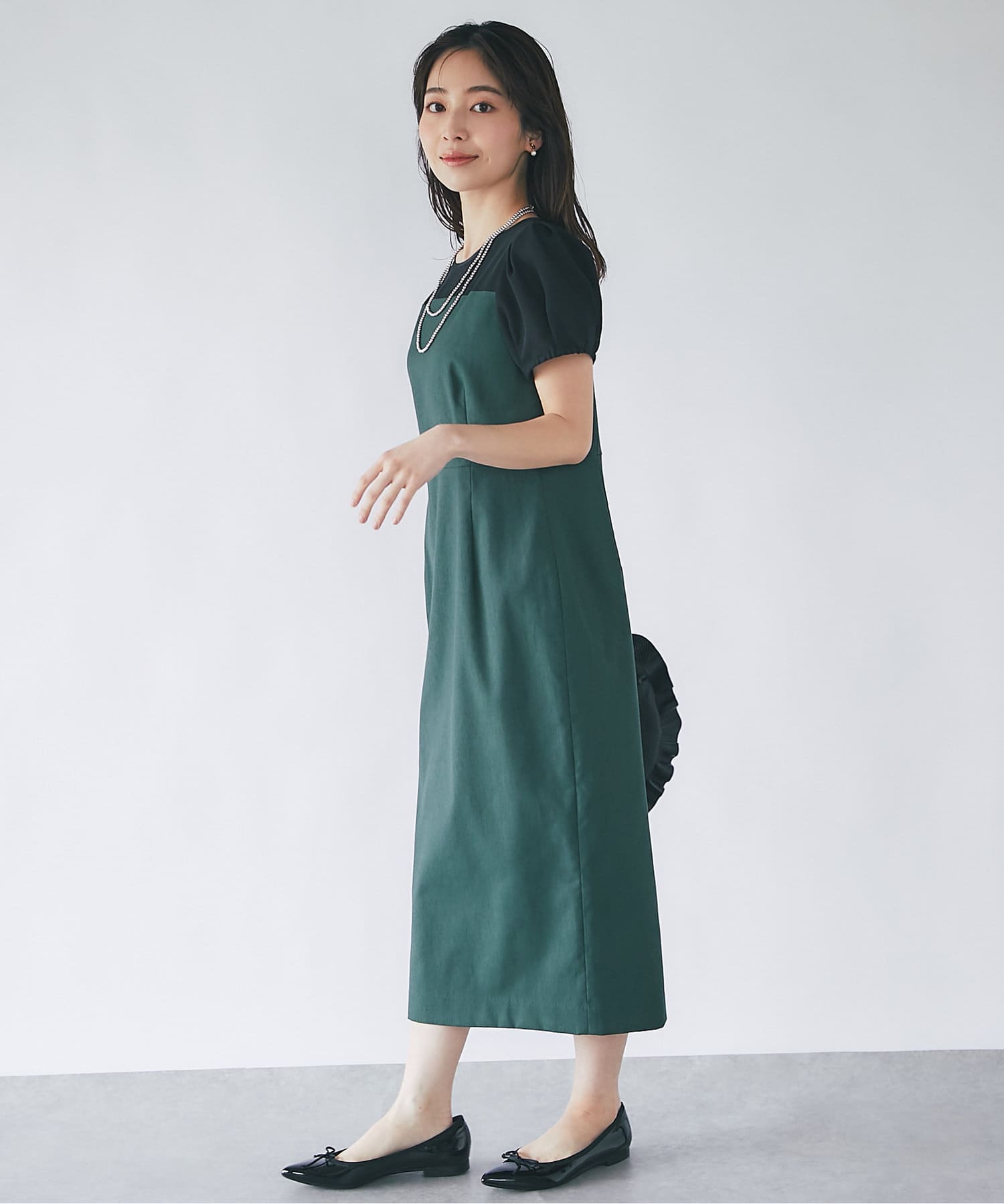 シアーコンビドライオックスナローワンピース | La boutique