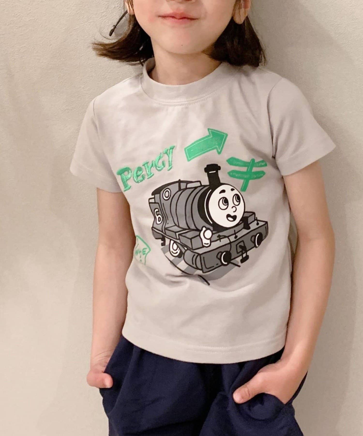 KIDS】【WEB限定】【きかんしゃトーマス】コラボ刺繍プリントTee 