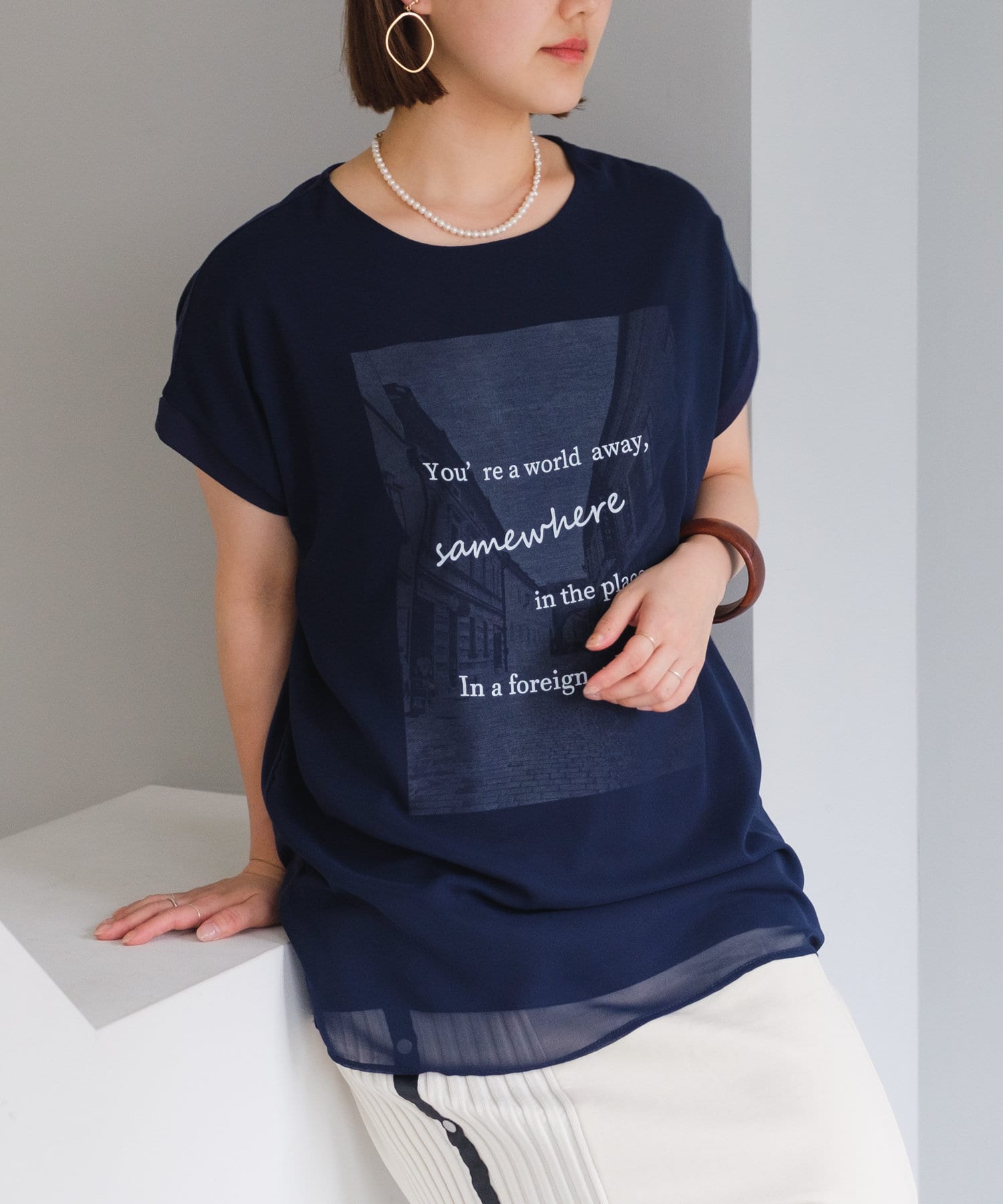 シアーロゴプリントTシャツ | Pal collection(パルコレクション