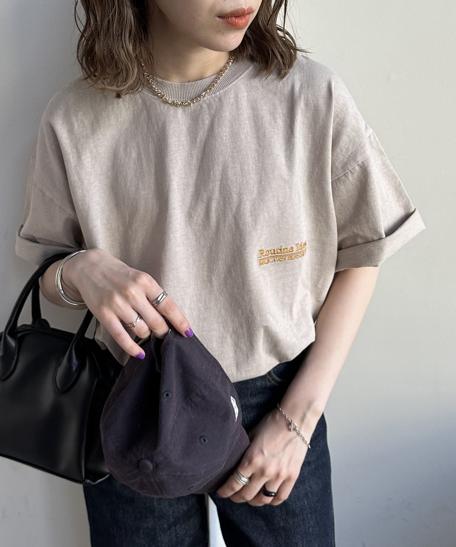 ユニセックス】ピグメントワンポイント刺繍Tシャツ | Discoat(ディス