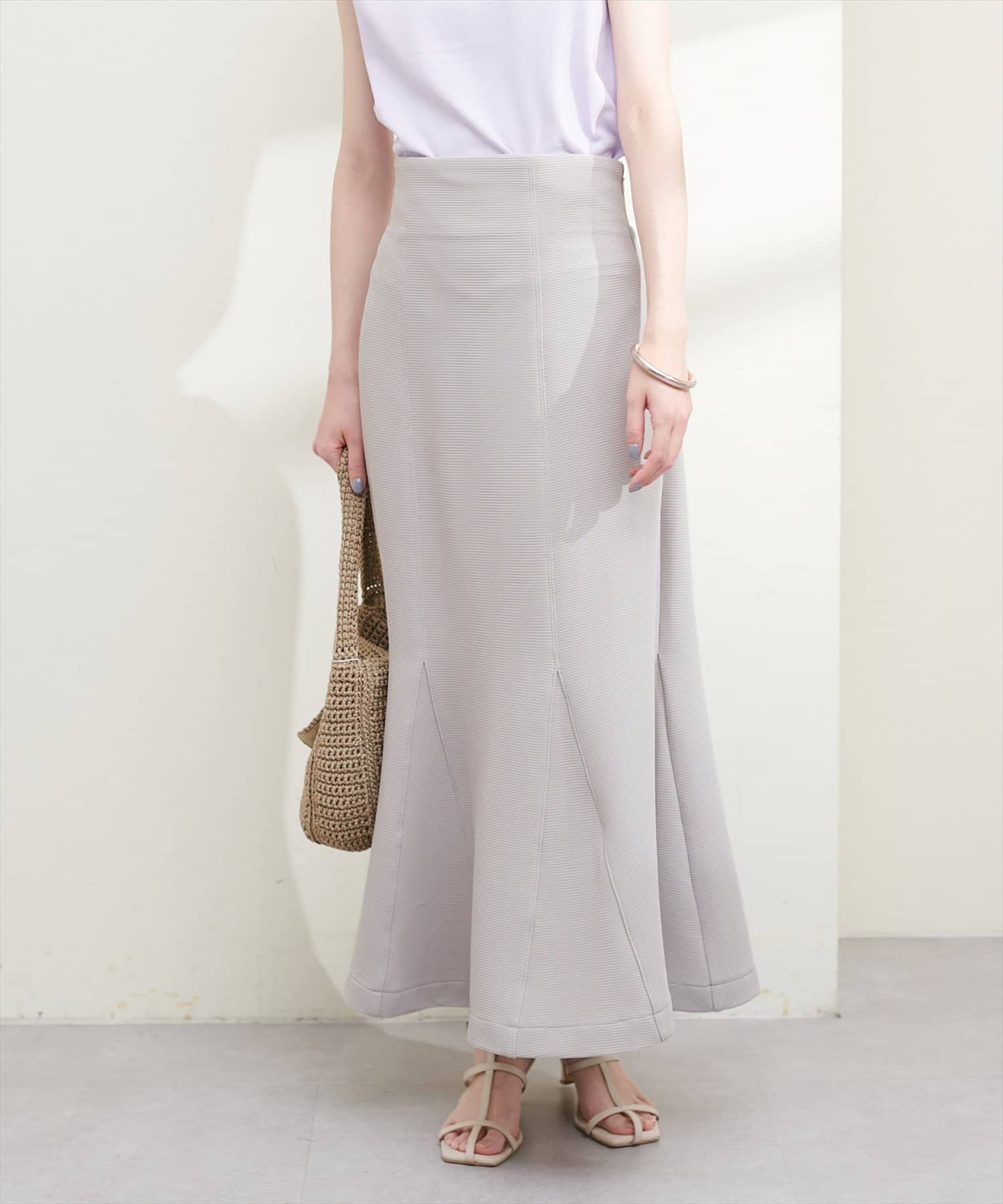 リップルハイウエストマーメイドスカート | natural couture 