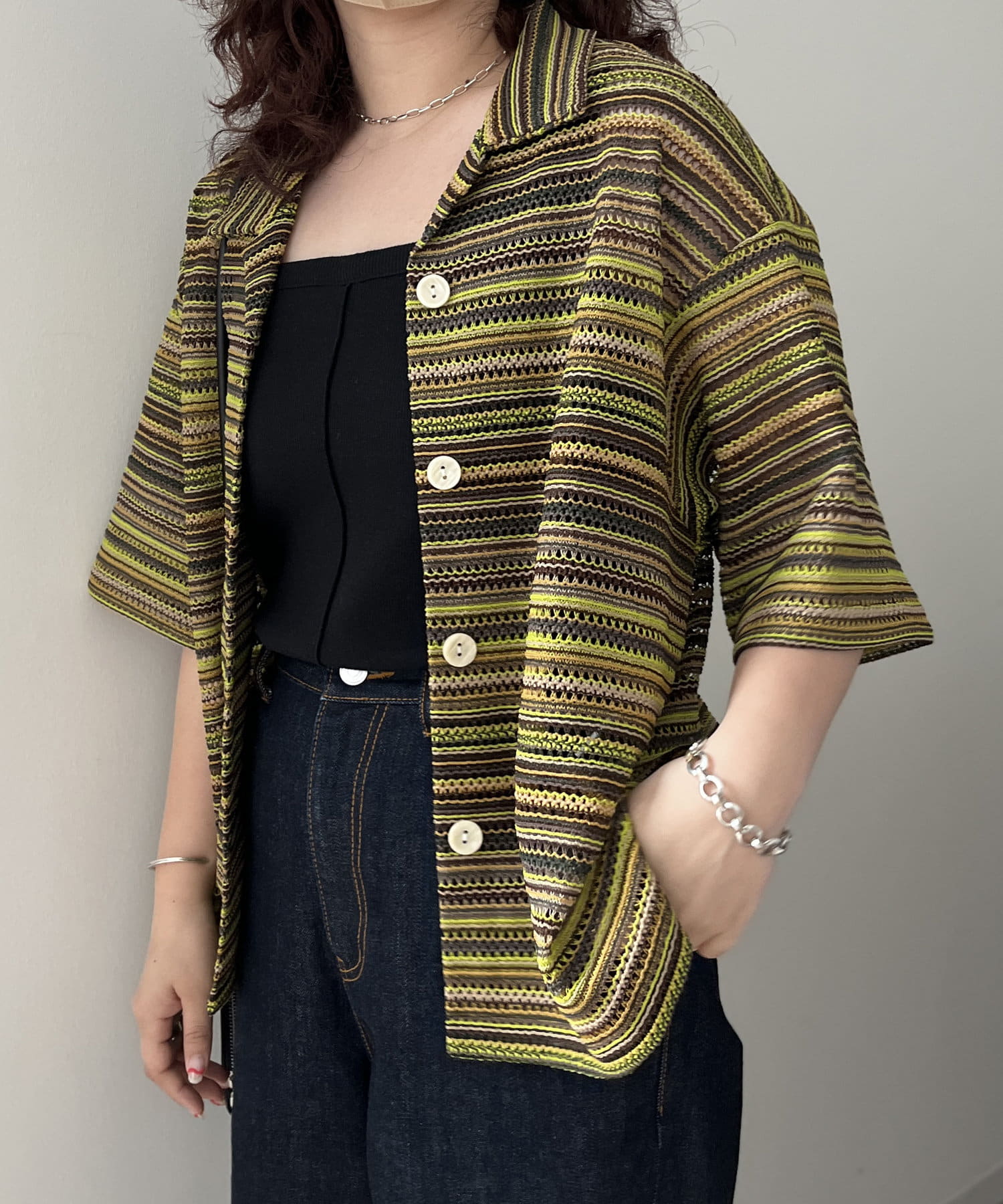 半袖レース開襟シャツ | CPCM(シーピーシーエム)レディース