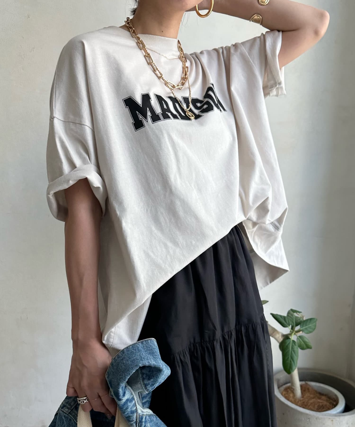 DOUDOU(ドゥドゥ) MADISON スリットTEE