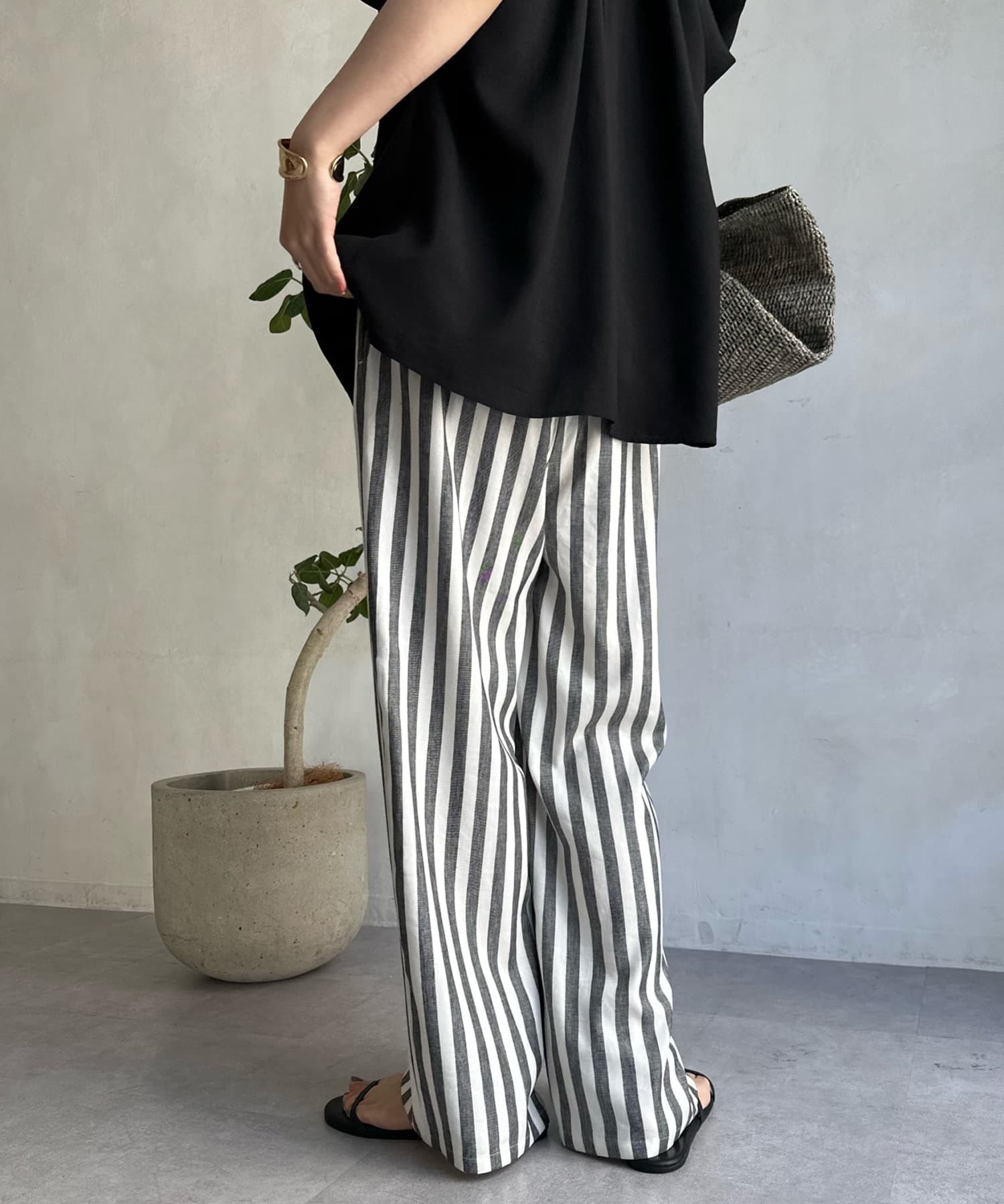 DOUDOU(ドゥドゥ) 【WEB限定】ストライプパンツ