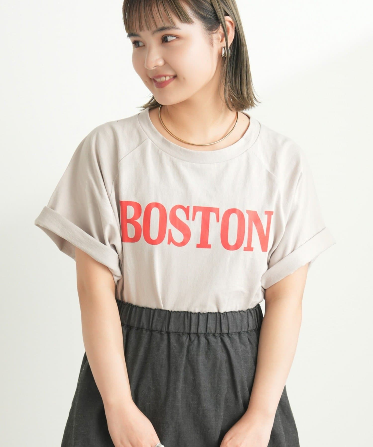 CIAOPANIC TYPY(チャオパニックティピー) USAコットンラグランBOSTONTEE