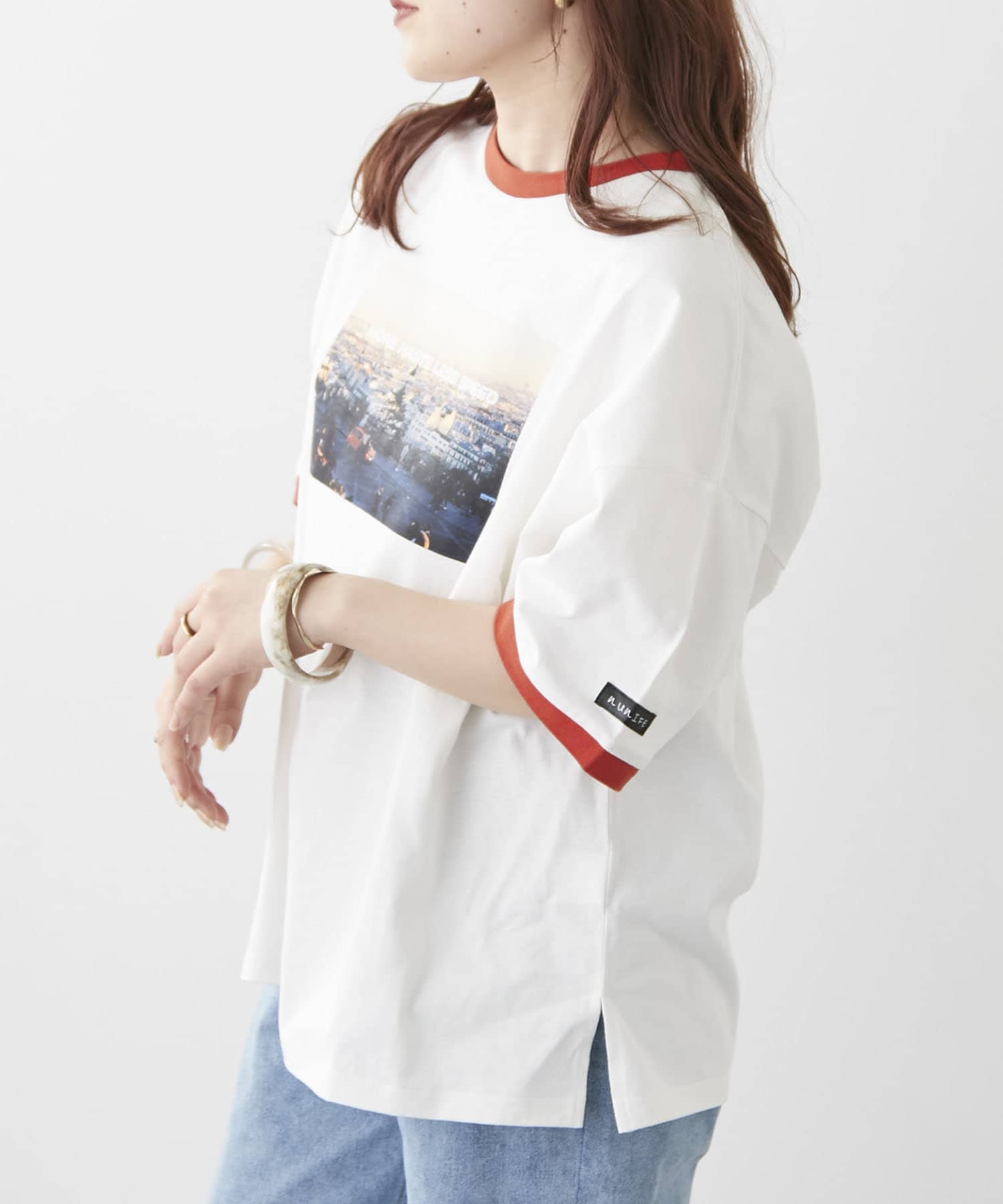 【NUNIFE】リンガー転写Tシャツ | NICE CLAUP / OLIVE des OLIVE OUTLET(ナイスクラップ / オリーブ ...