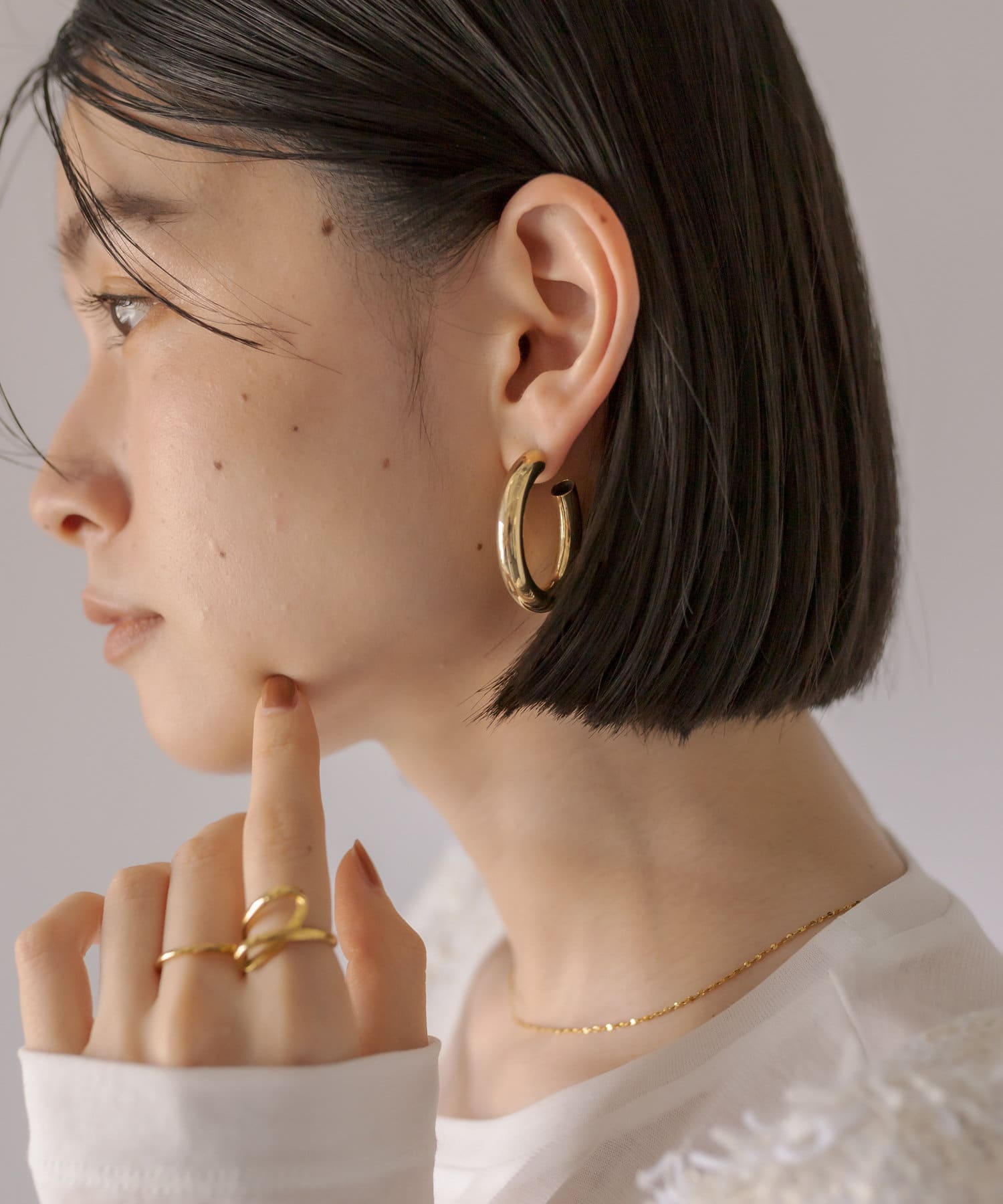 Laura Lombardi】Mini Curve Earrings | RIVE DROITE(リヴドロワ