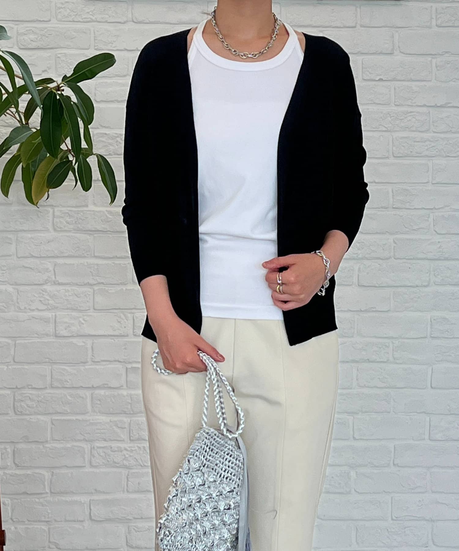 un dix cors(アンディコール) UV加工トッパーカーディガン