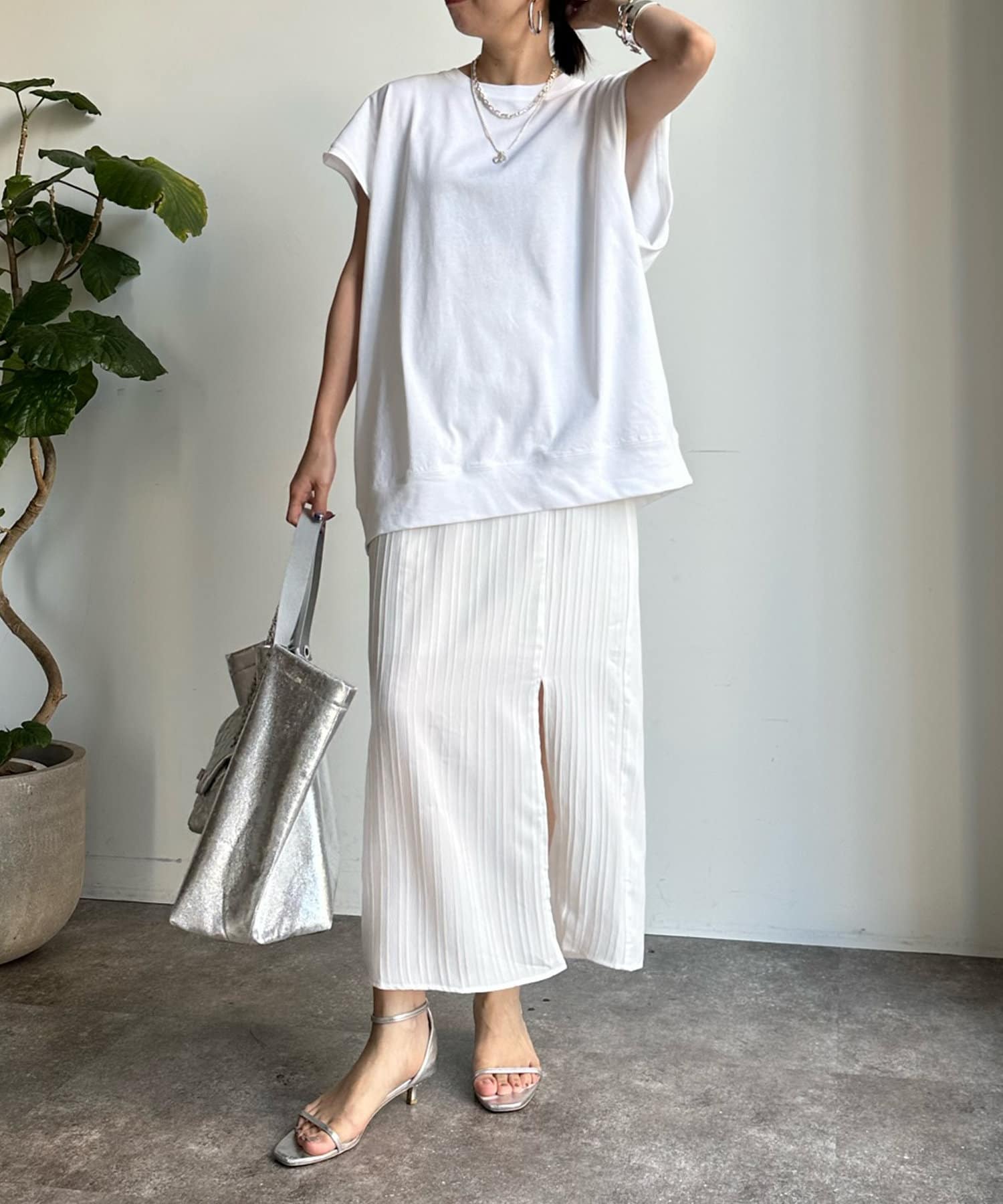 BEARDSLEY しわ加工タイトロングスカート BEARDSLEY しわ加工タイトロングスカート 9/25(木)12時追加予定