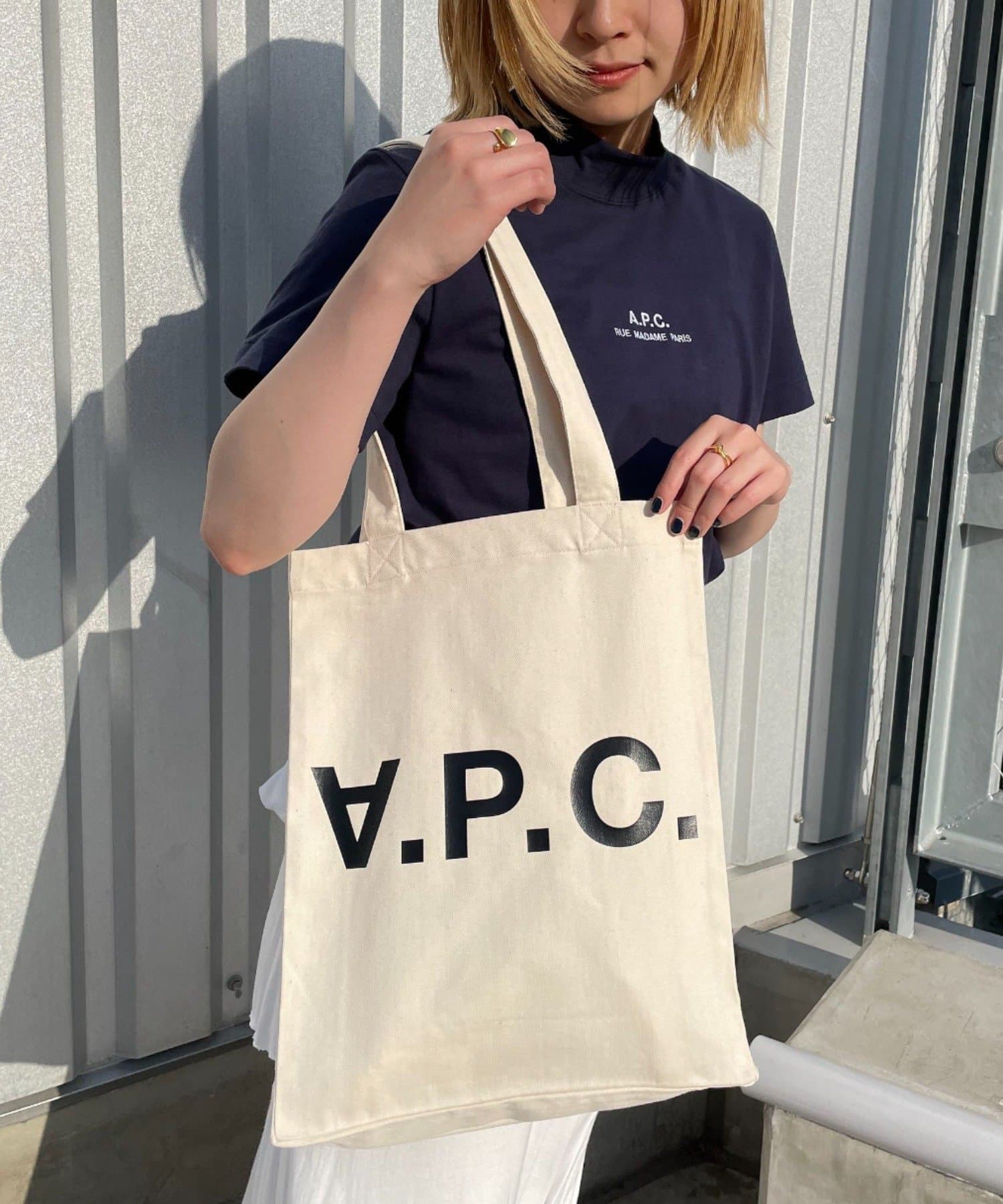 A.P.C.】TOTE LAURE - DENIM NATURAL | CIAOPANIC(チャオパニック