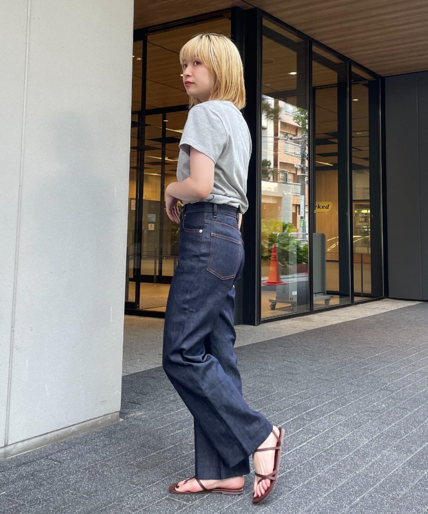 A.P.C アーペーセー インディゴ デニム  フリルシャツ 34