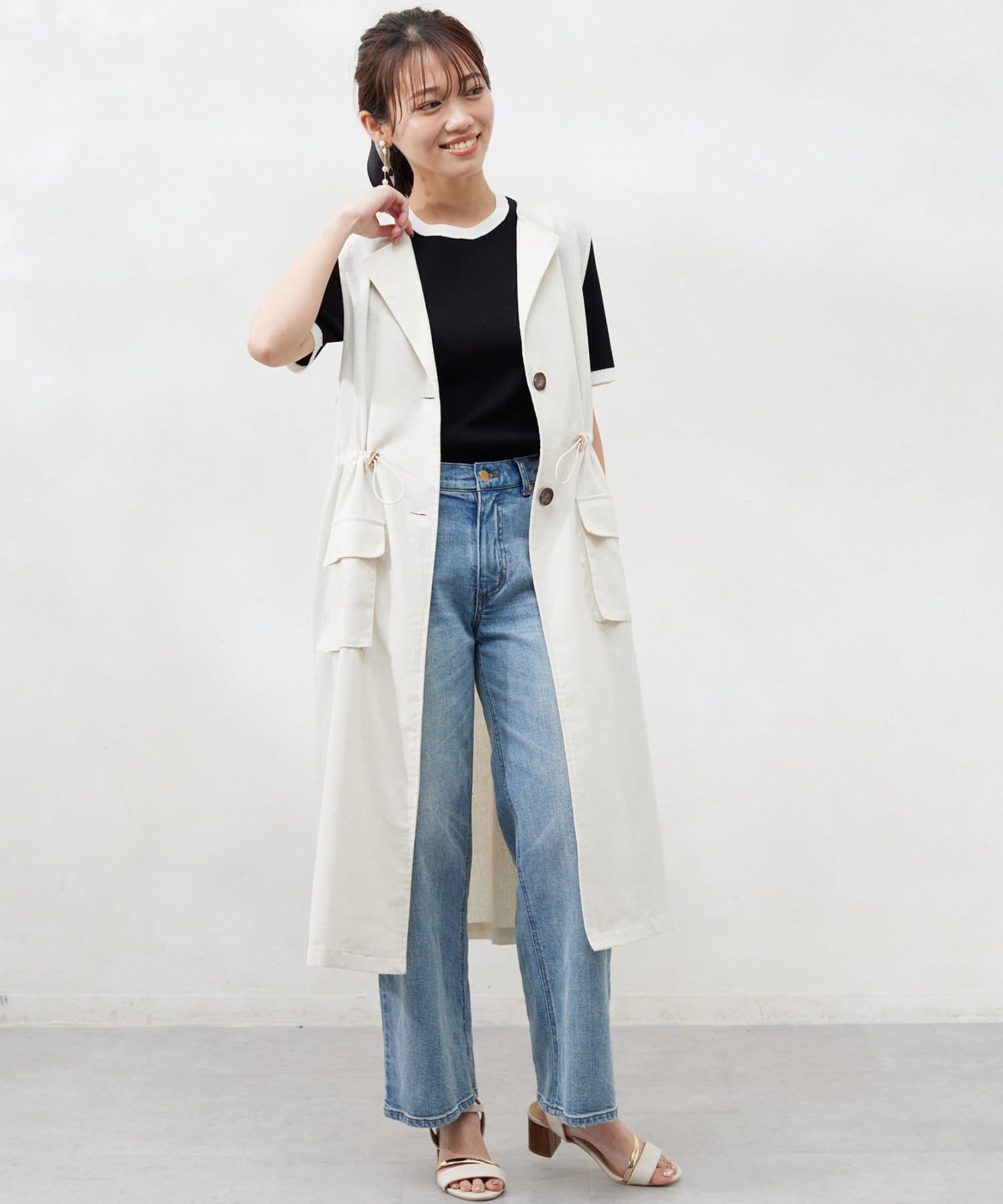 pp* closet　イタリアンジレ PROPORTION BODY DRESSING ベスト ジレ ノーカラージレ
