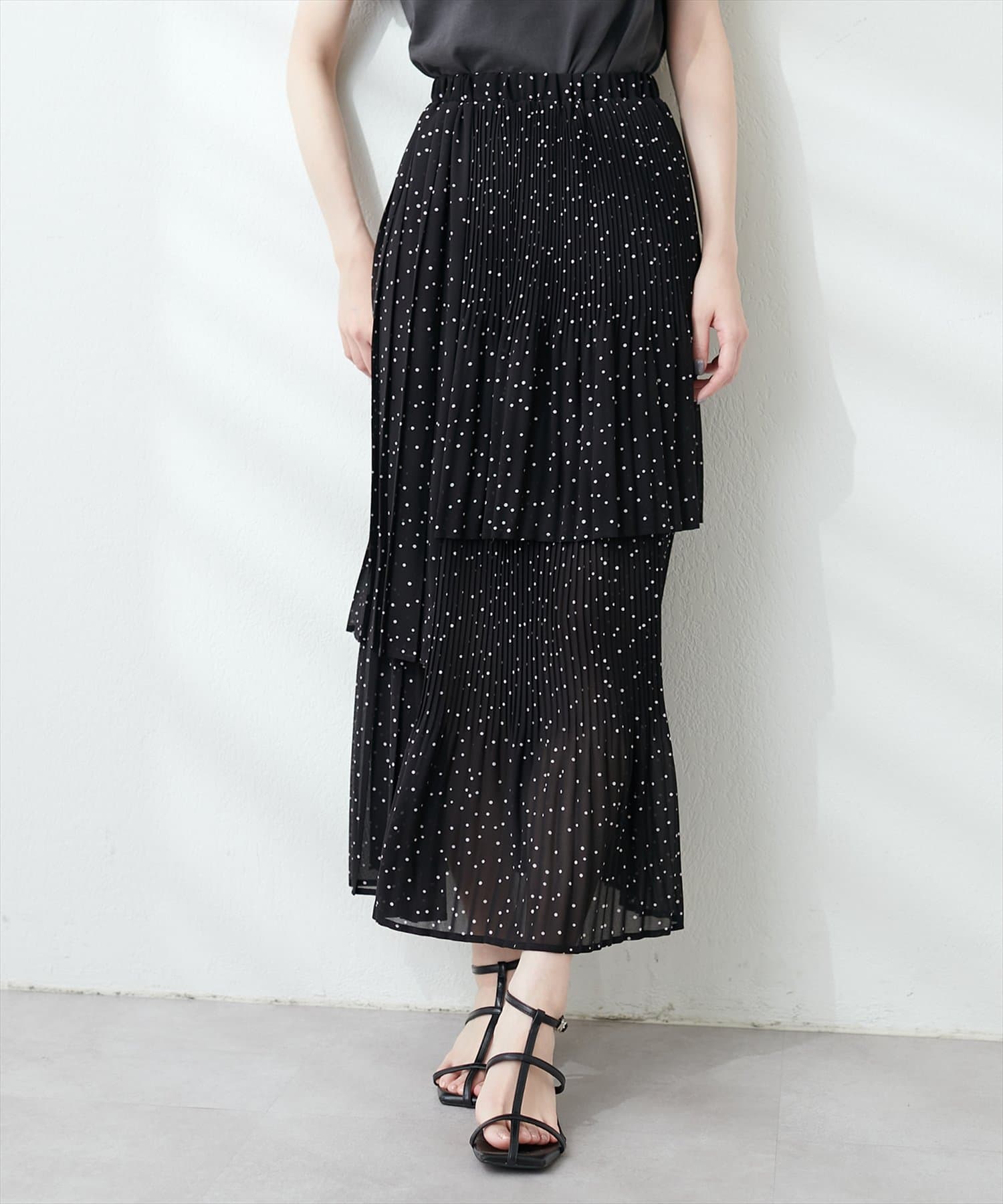 3WAYアシメプリーツスカート | natural couture(ナチュラルクチュール ...