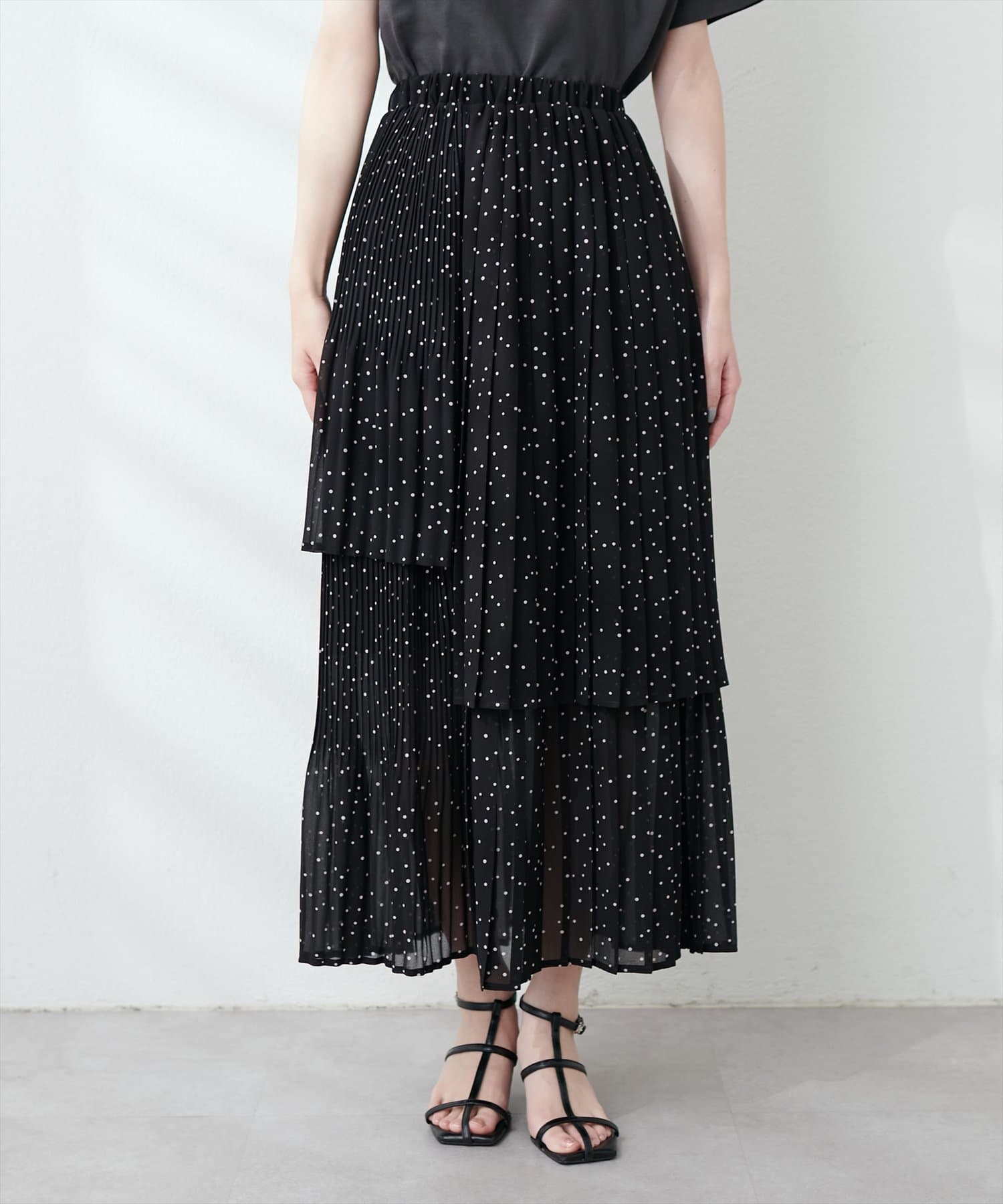 3WAYアシメプリーツスカート | natural couture(ナチュラルクチュール