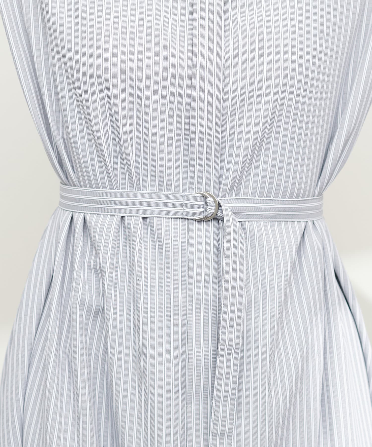 natural couture(ナチュラルクチュール) ベルト付きカラーストライプテントワンピース