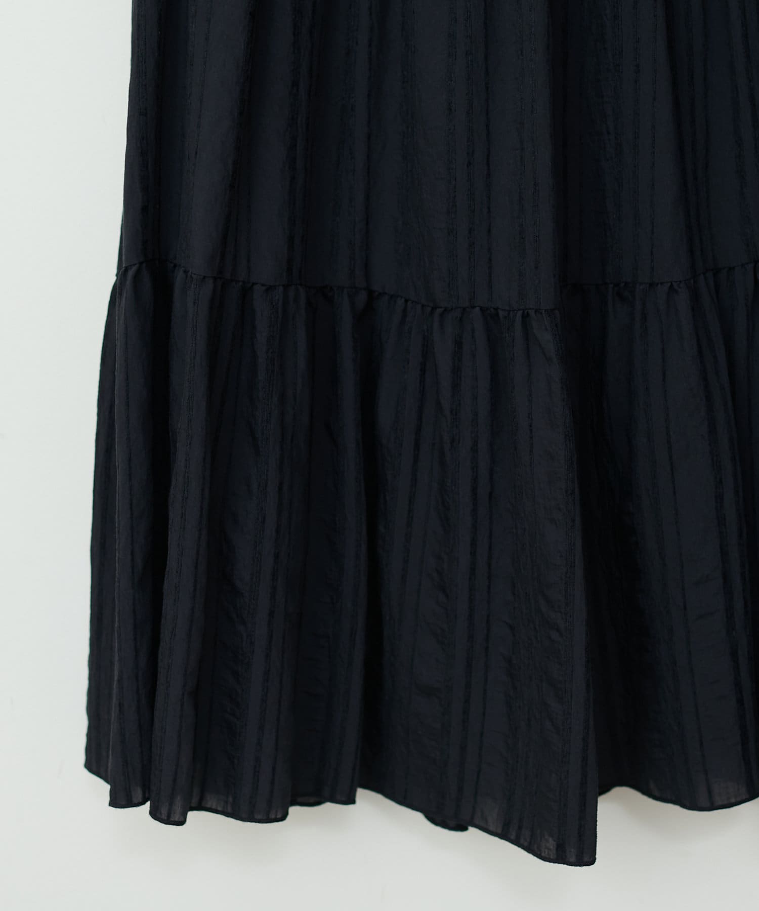 natural couture(ナチュラルクチュール) モールストライプティアードスカート