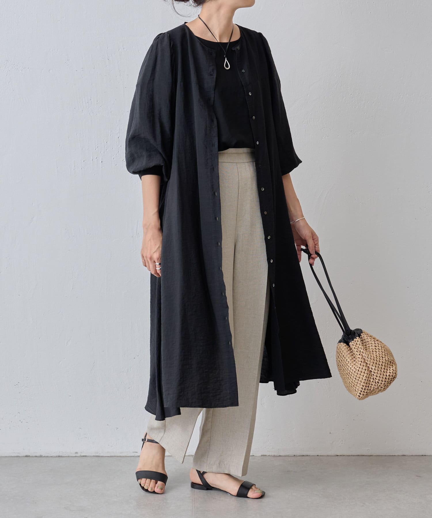 【最終価格】美品　BEARDSLEY ドットリップルノースリブラウス BEARDSLEY（ビアズリー）の「ドットリップルノースリブラウス