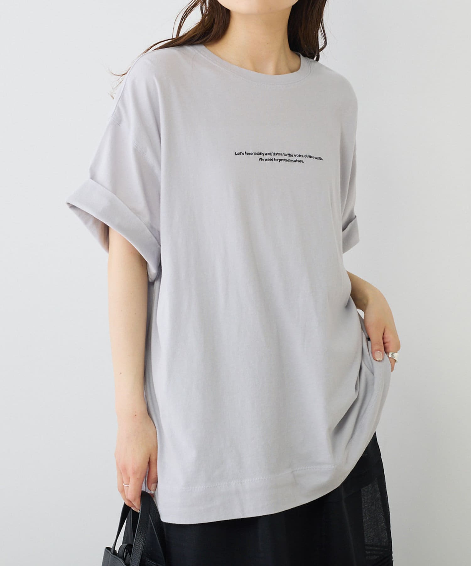 PUAL CE CIN(ピュアルセシン) オーガニックコットン2WAY Tシャツ