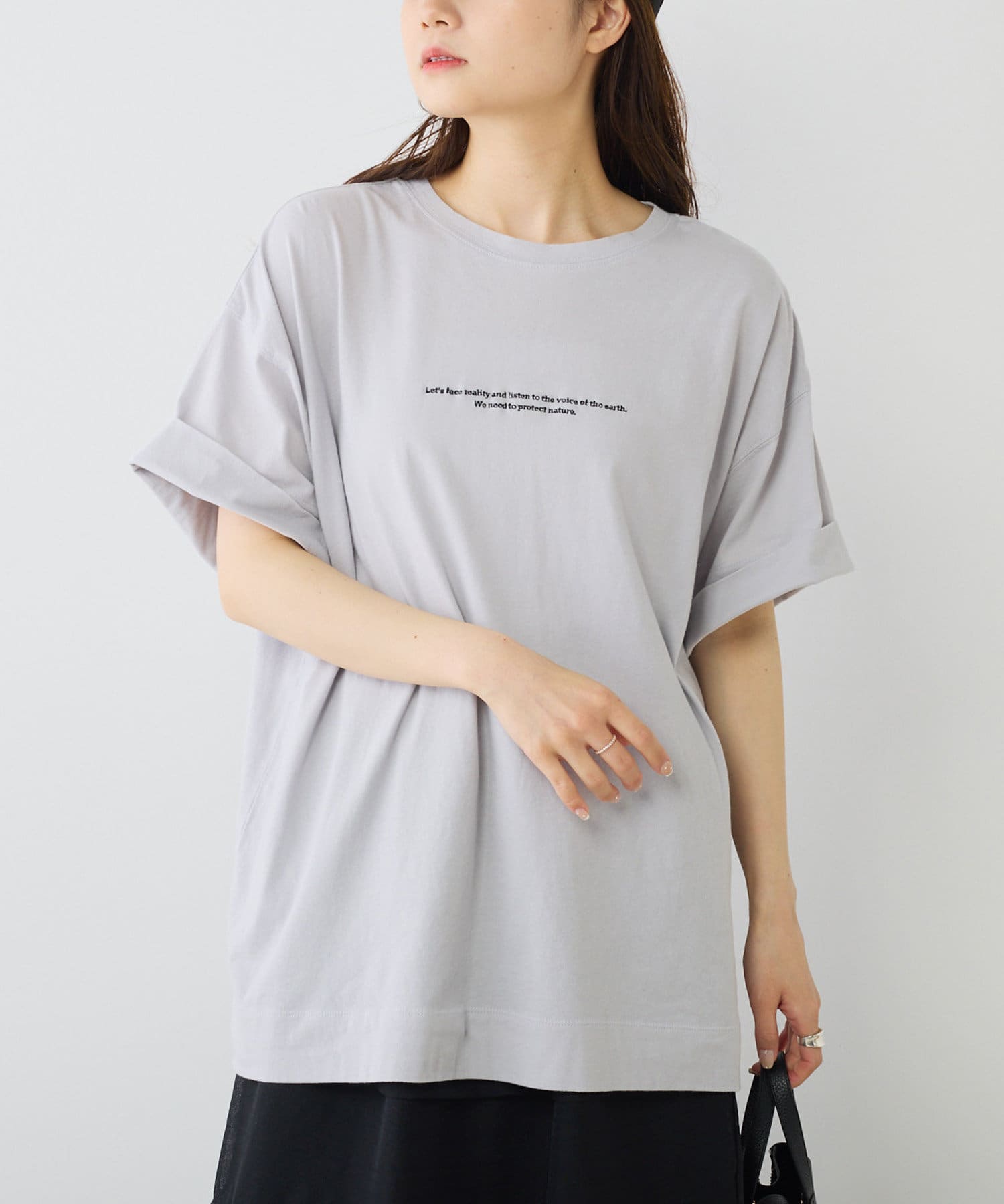 PUAL CE CIN(ピュアルセシン) オーガニックコットン2WAY Tシャツ