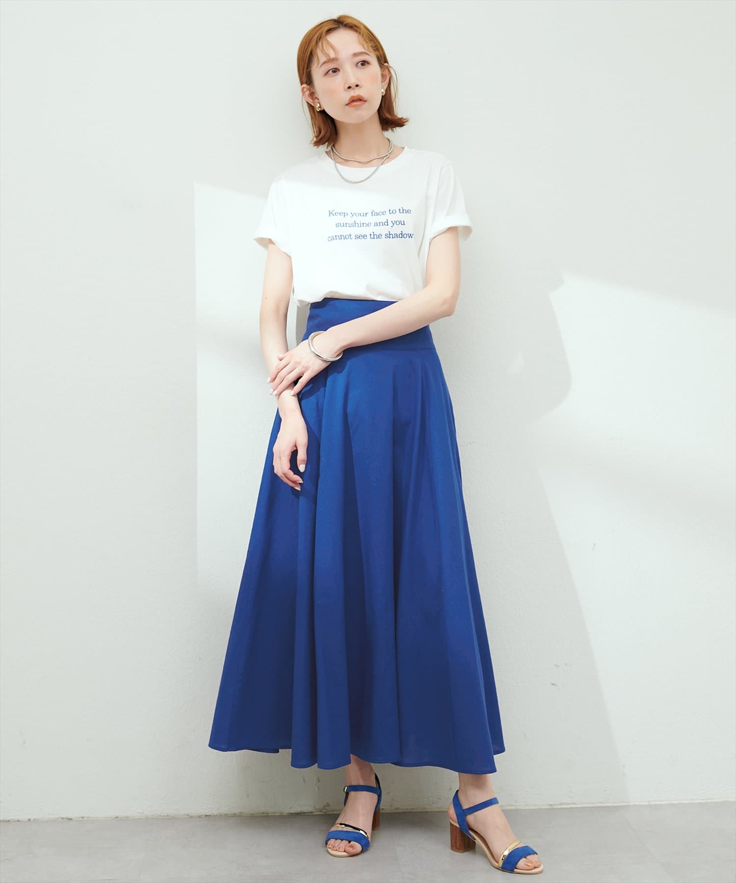 綿麻ハイウエストサーキュラースカート | natural couture(ナチュラル