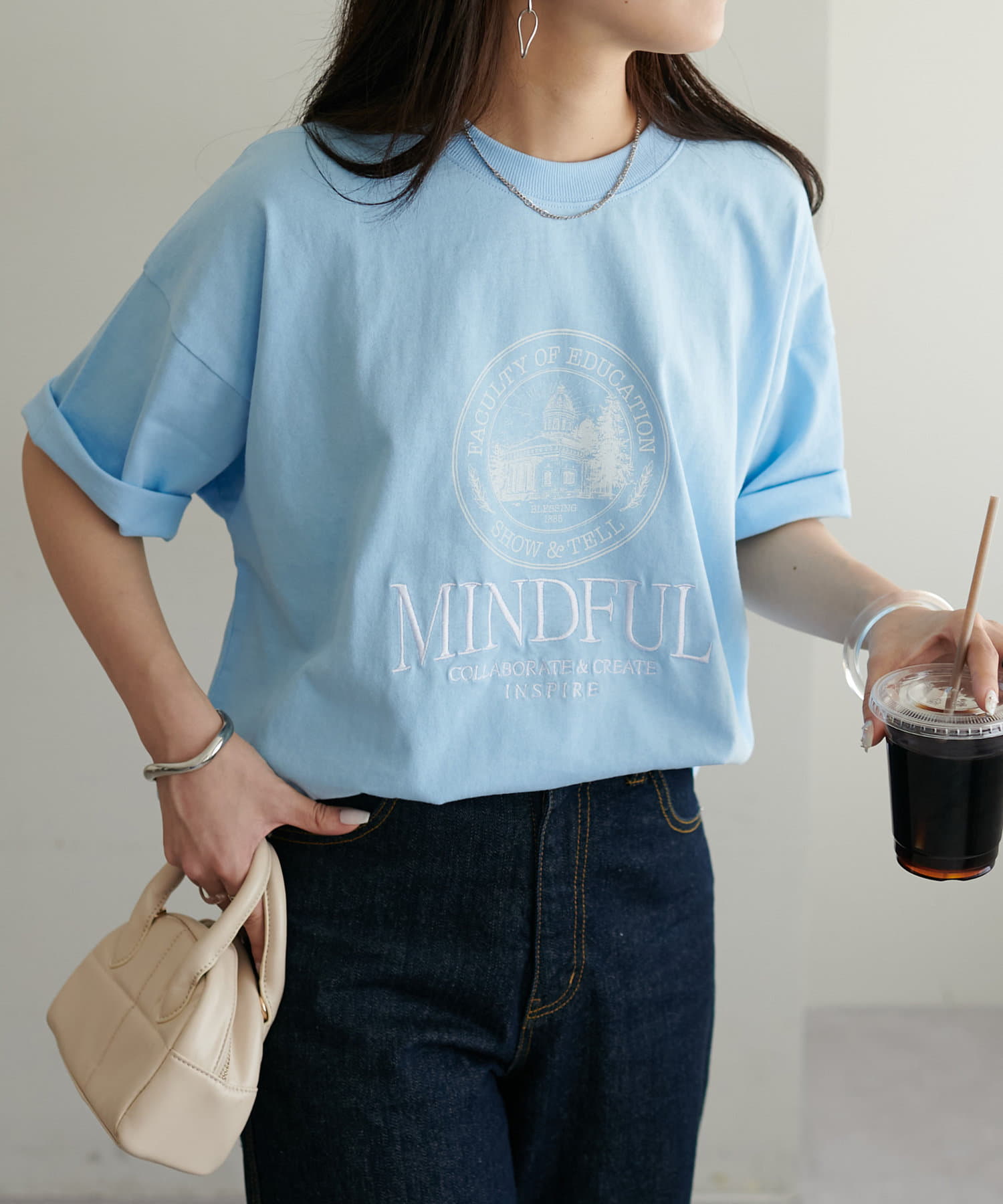 ユニセックス】MINDFUL刺繍ロゴTシャツ | Discoat(ディスコート ...