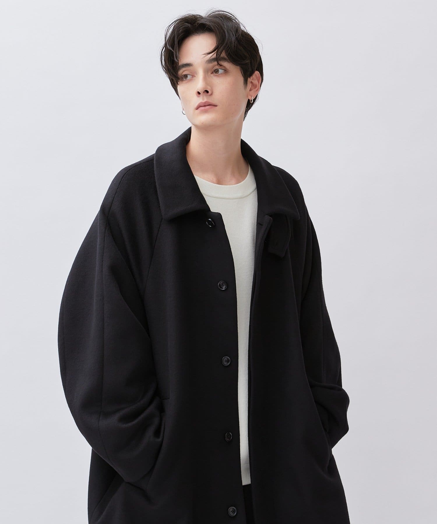 好評得価最終値下げWOOL SILK MELTON LONG DUFFLE COAT ジャケット・アウター