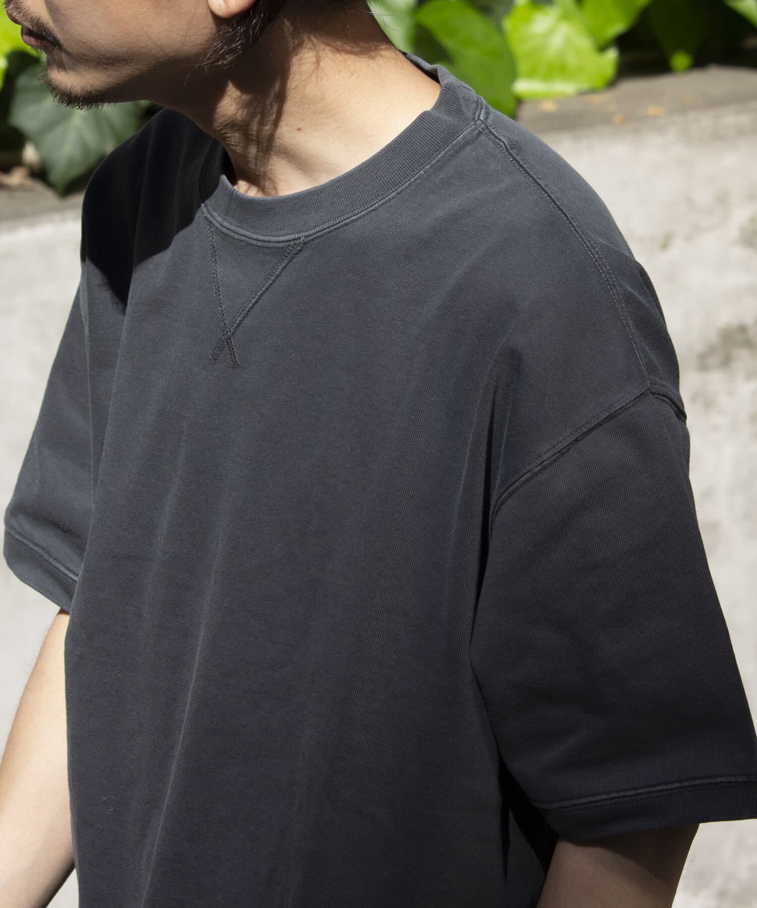 FREDY & GLOSTER(フレディ アンド グロスター) 【GLOSTER】ヘビーウェイト Vガゼット ピグメントTシャツ 半袖スウェット