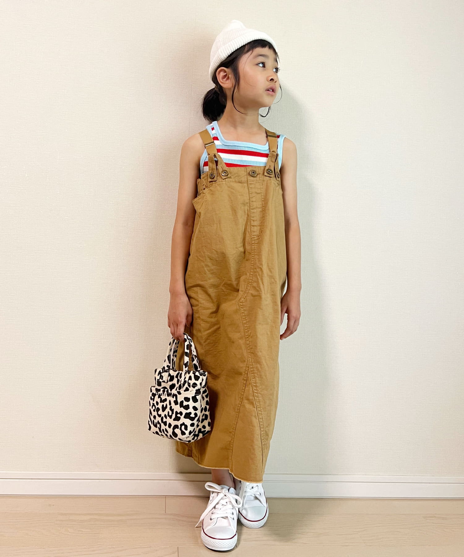 CIAOPANIC TYPY(チャオパニックティピー) 【KIDS】リブボーダースクエアネックタンクトップ