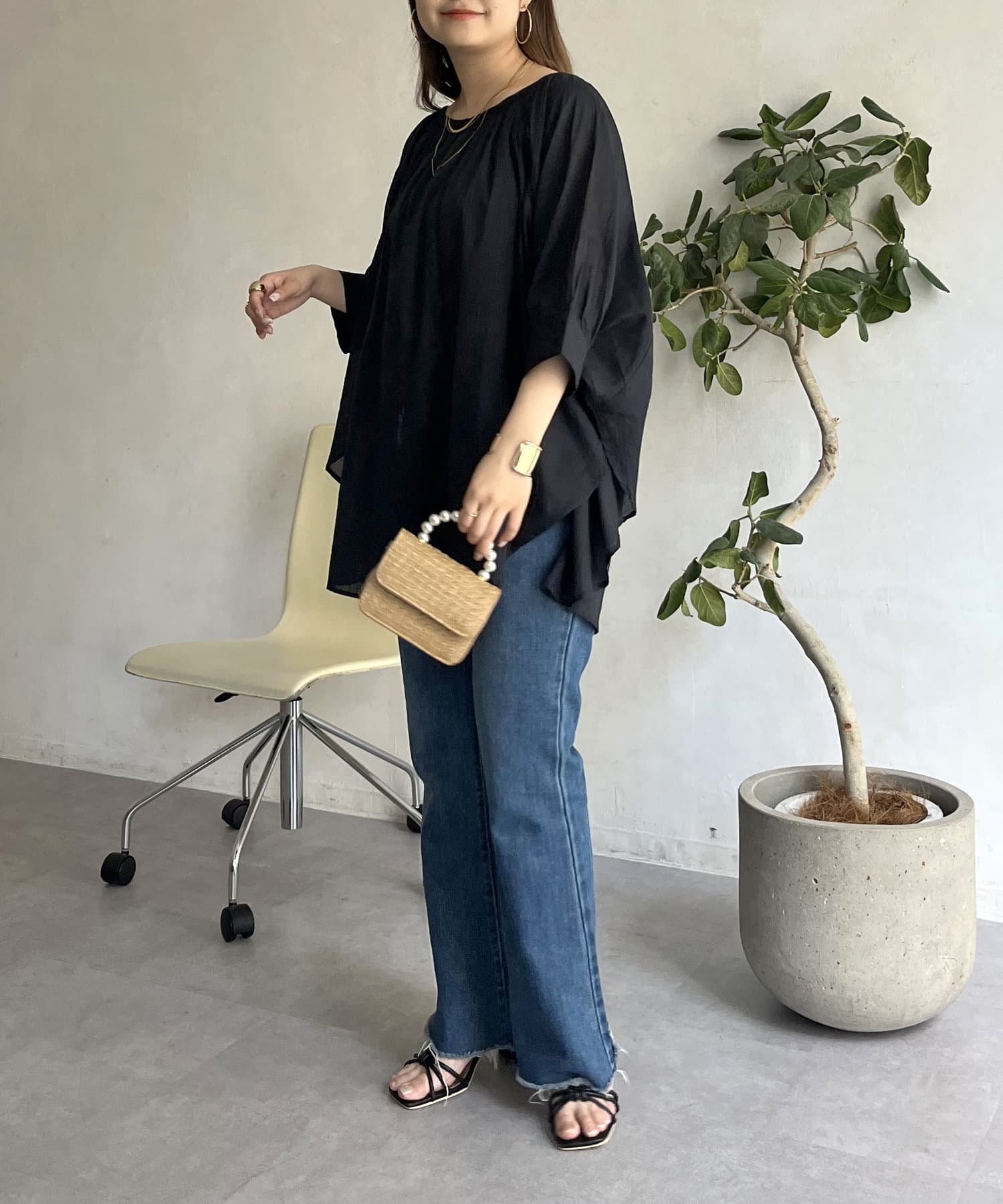 prose verse(プロズヴェール) はしごレースポンチョブラウス