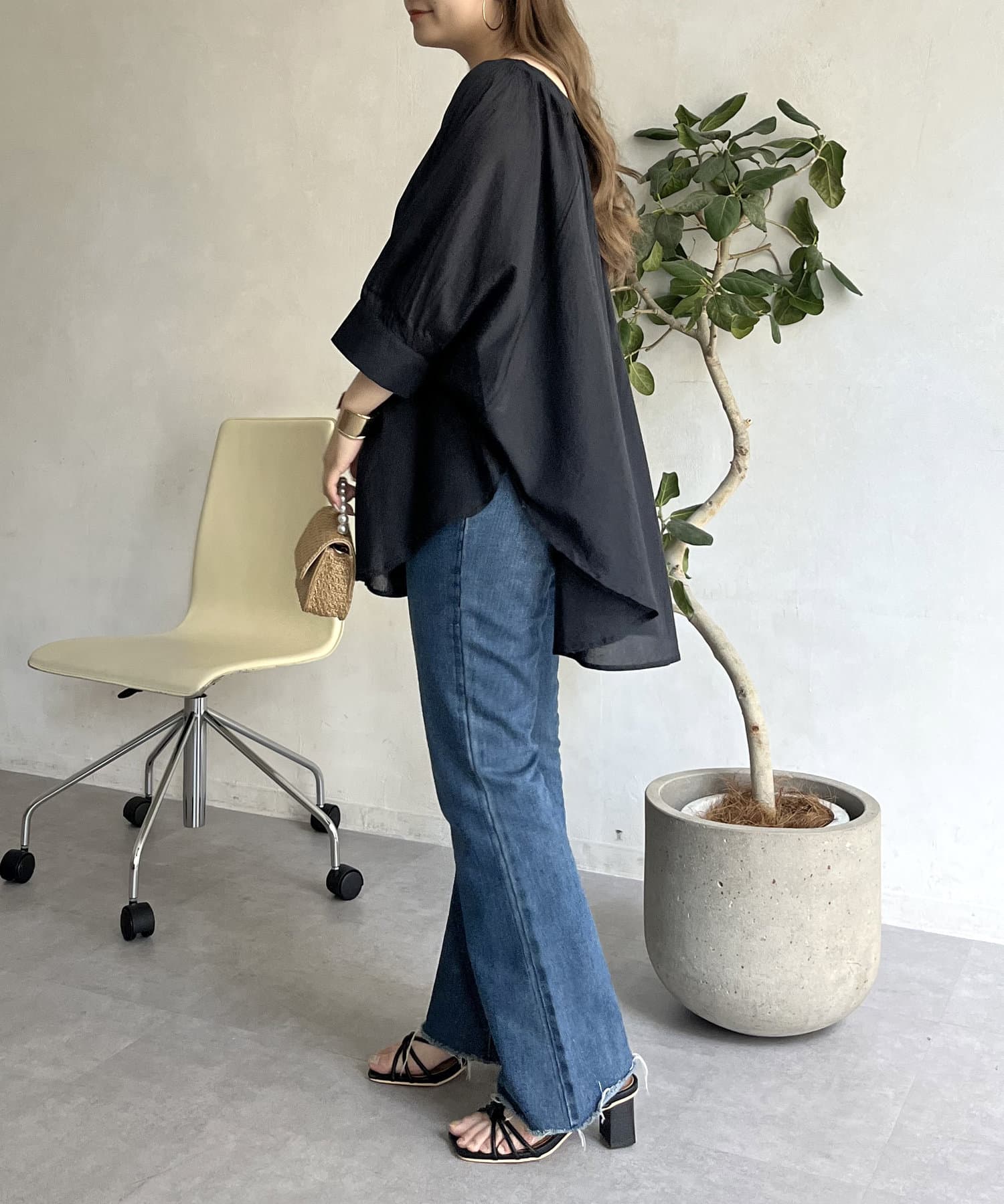 prose verse(プロズヴェール) はしごレースポンチョブラウス