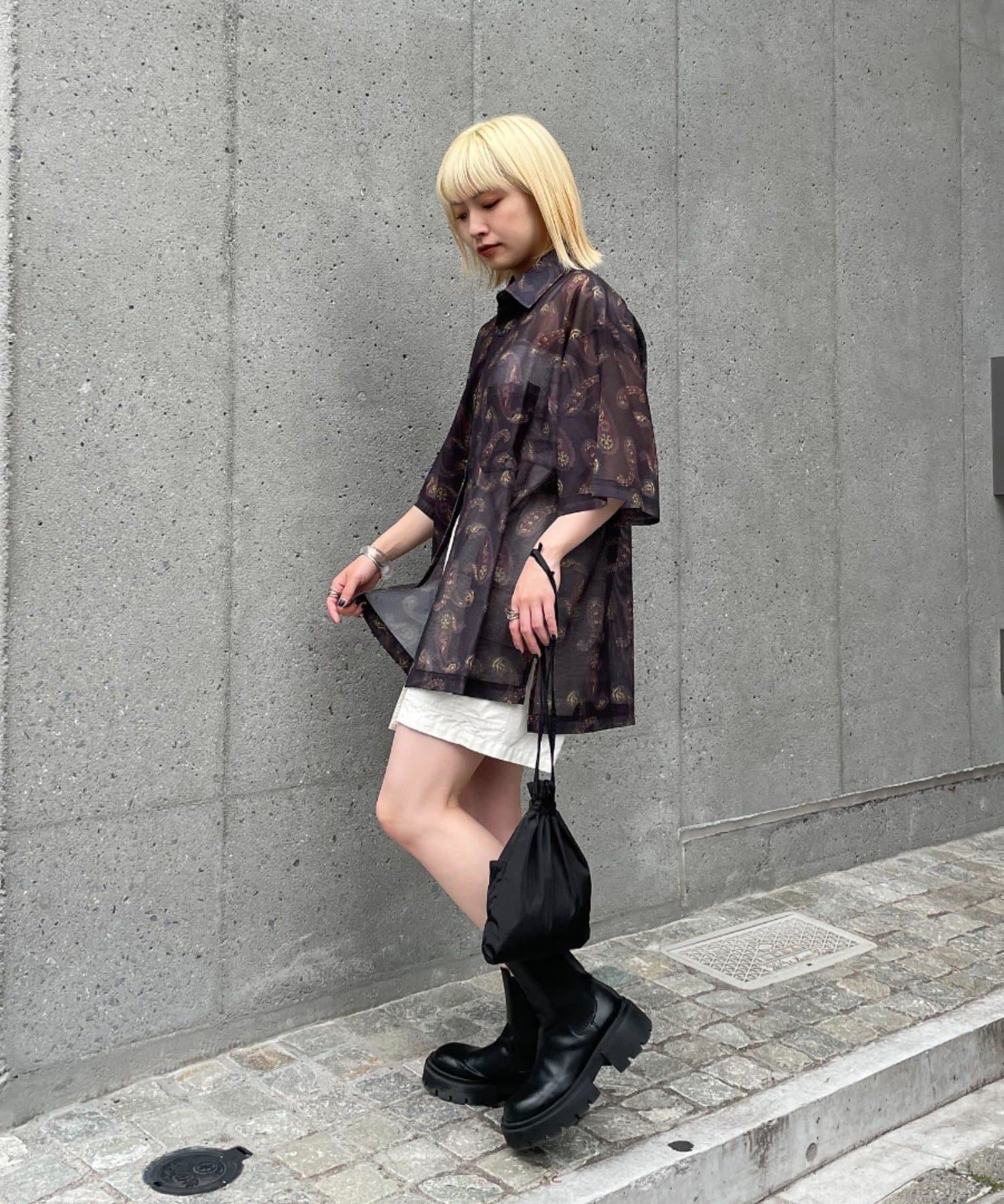 CIAOPANIC(チャオパニック) メッシュペイズリーシャツ