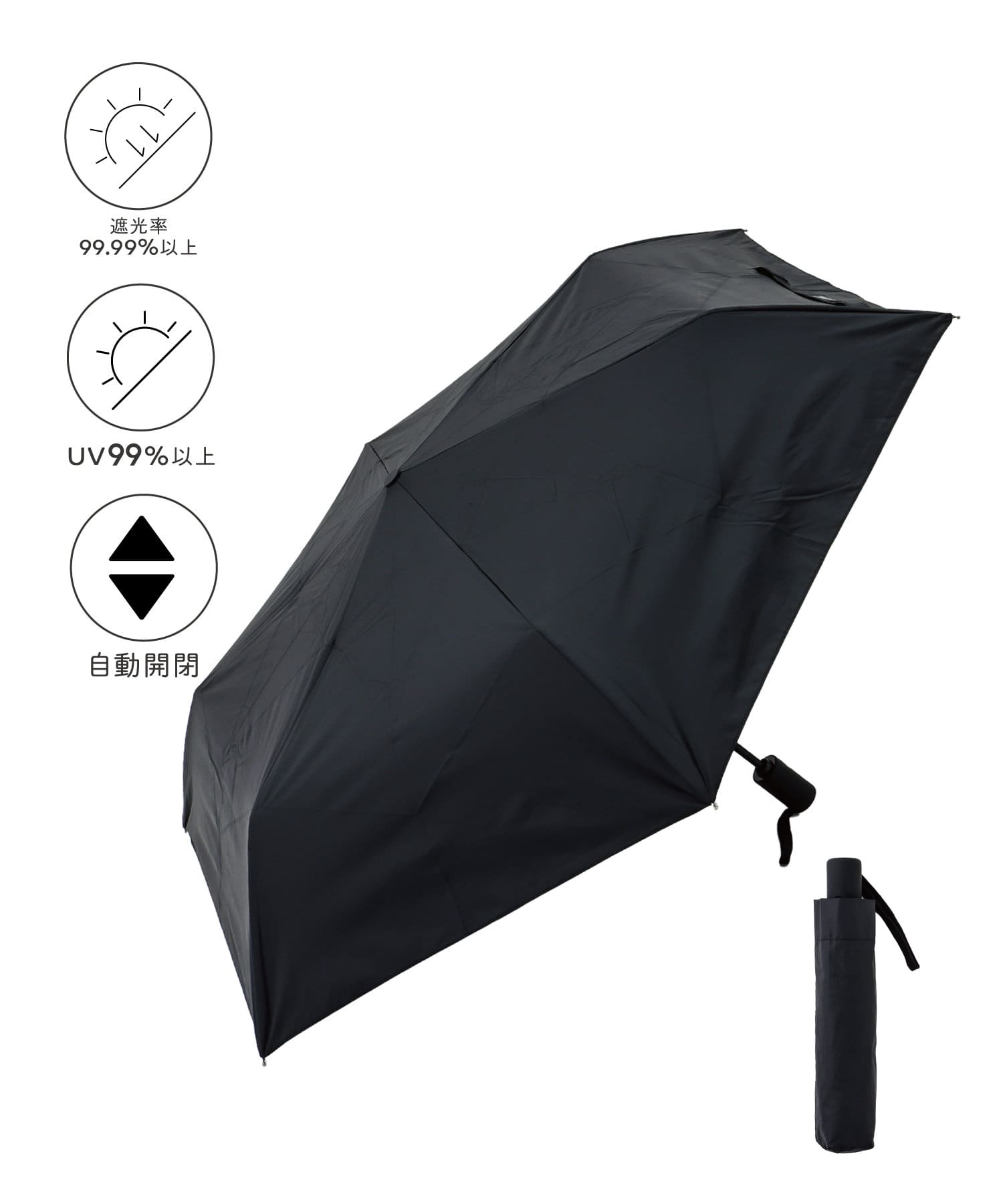 3COINS(スリーコインズ) 晴雨兼用自動開閉折りたたみ傘
