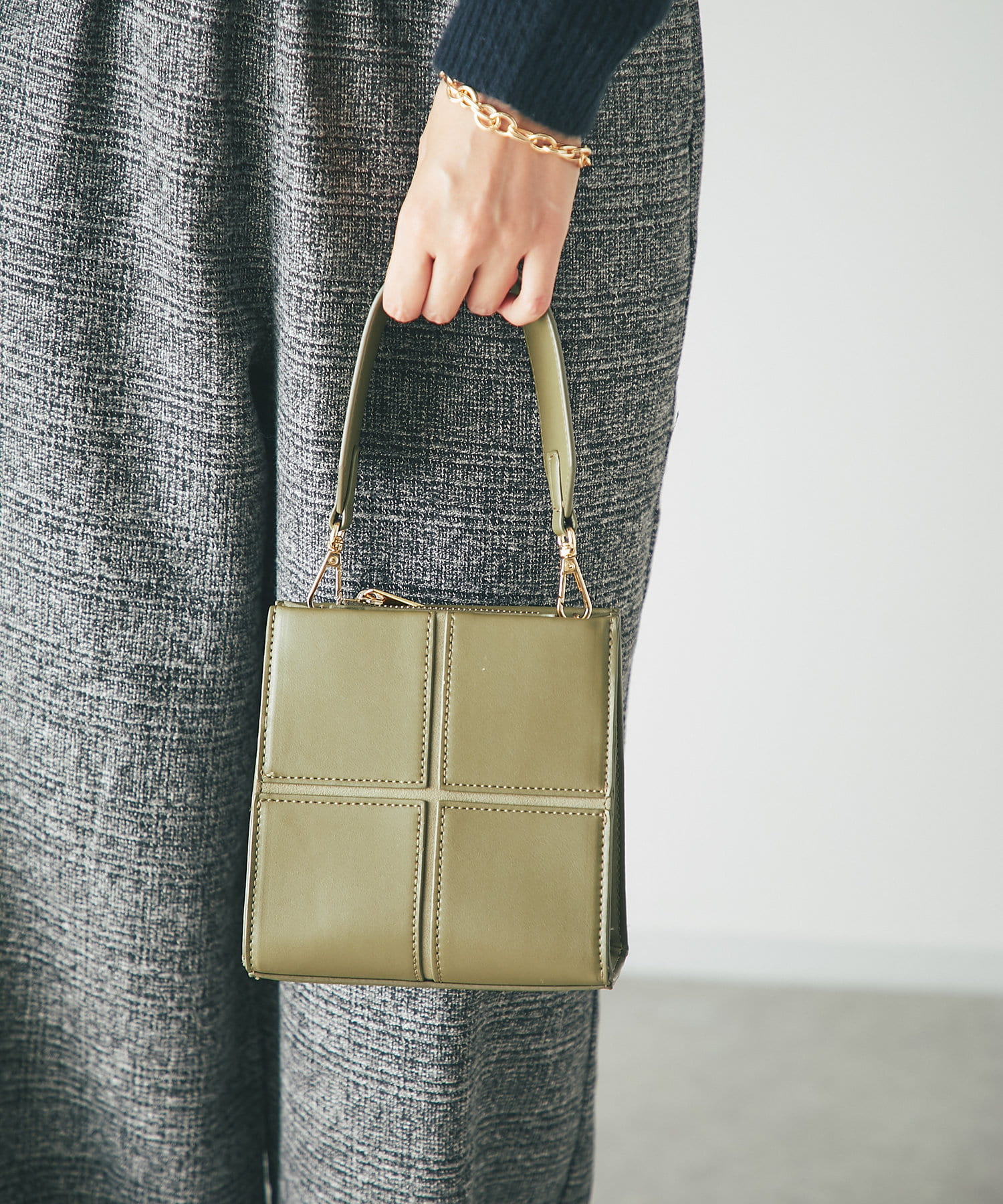 un dix cors(アンディコール) cache cache/クロスはぎ2WAYショルダー