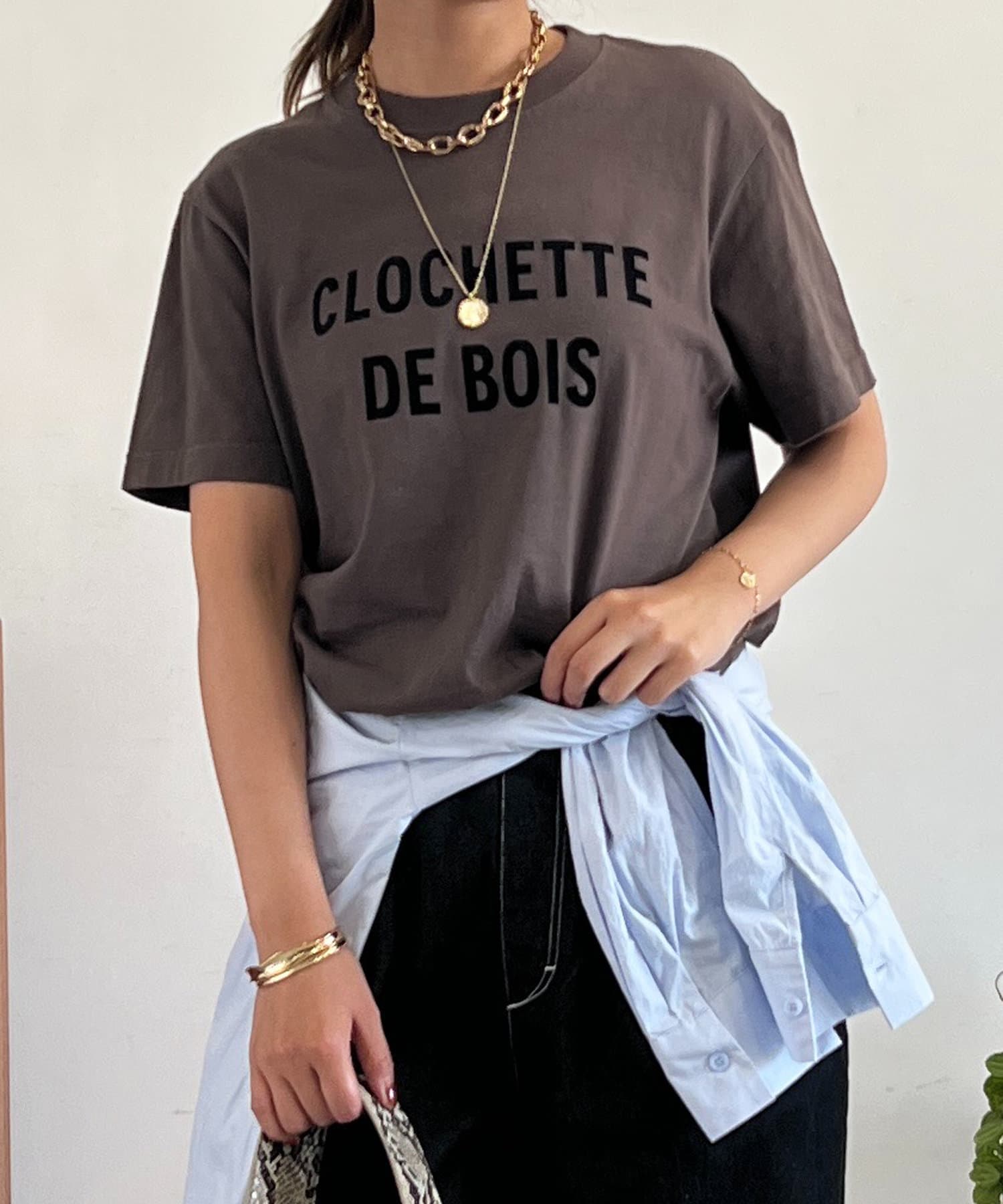un dix cors(アンディコール) CLOCHETEEフロッキーロゴTシャツ