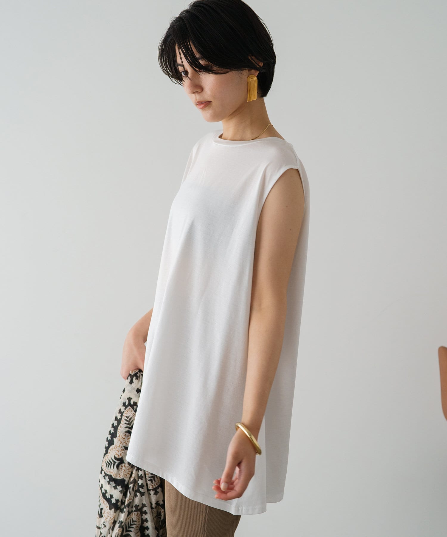 Loungedress(ラウンジドレス) シルケットAラインカットソー