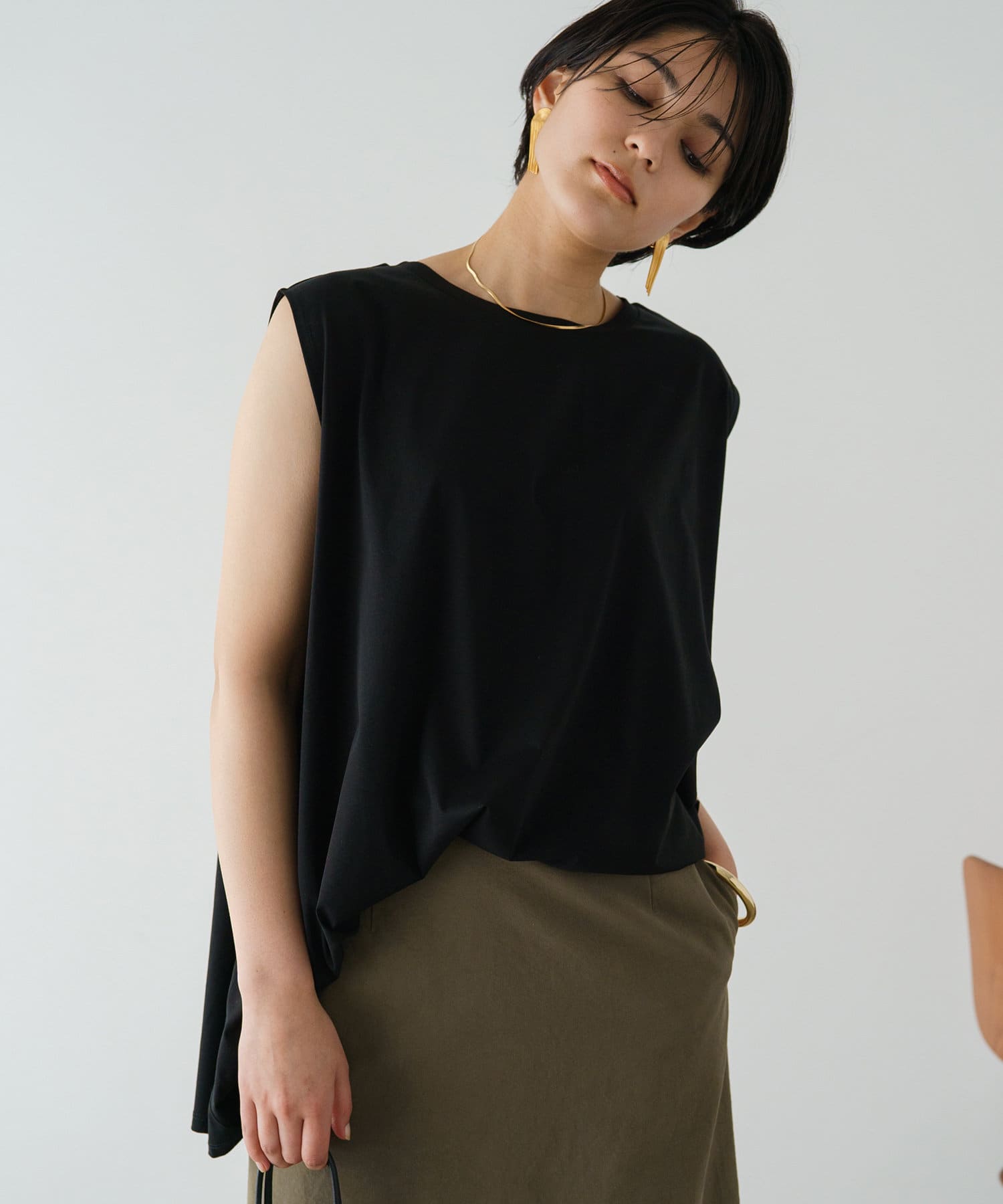 Loungedress(ラウンジドレス) シルケットAラインカットソー